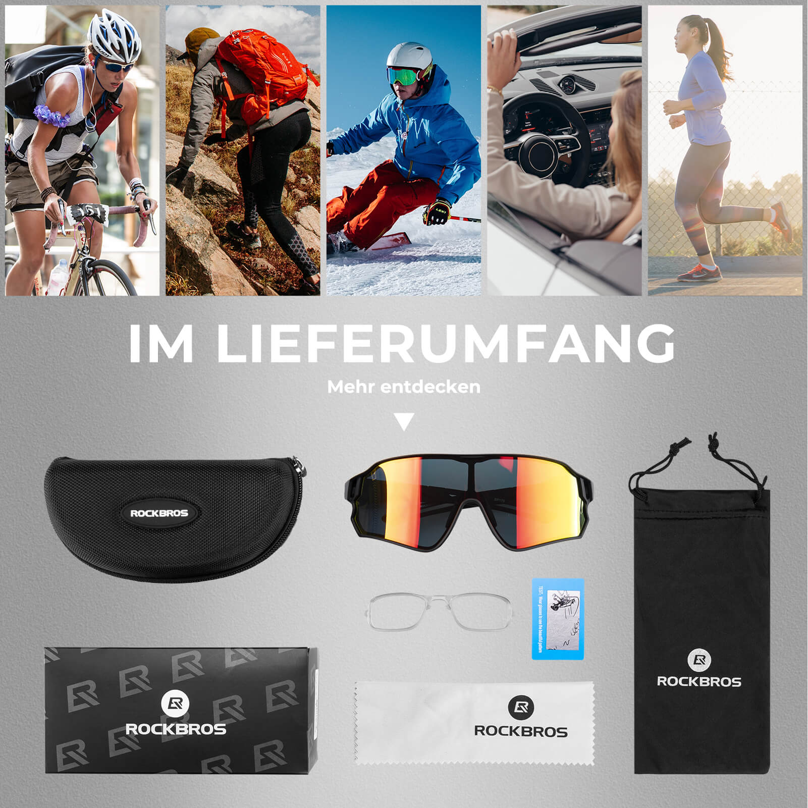 Fahrradbrille Polarisiert UV400 Schutz Ultraleicht - Image 20