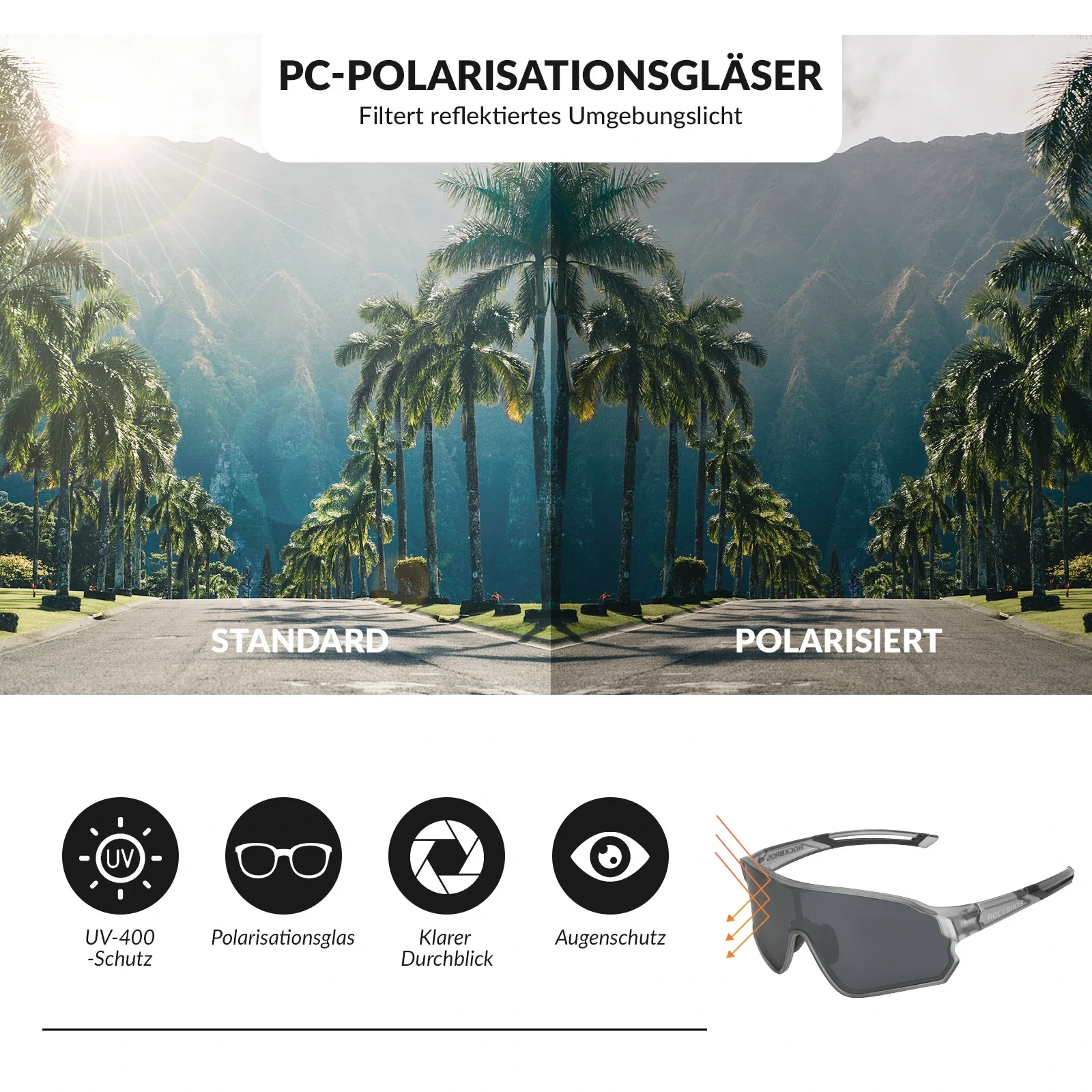Fahrradbrille Polarisiert UV400 Schutz Ultraleicht - Image 26