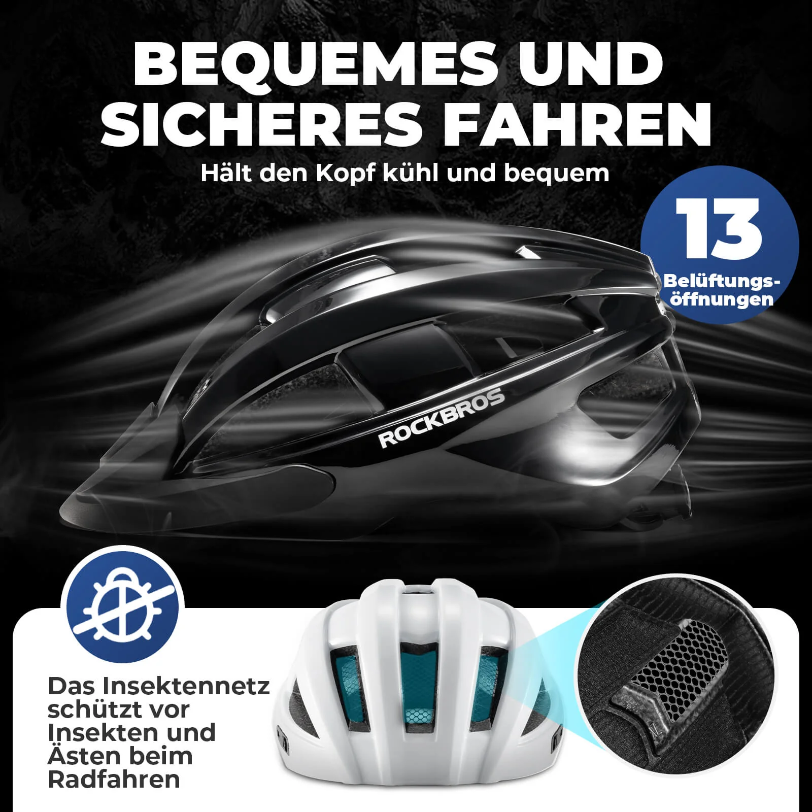 Fahrradhelm mit Rücklicht 55-61cm - Image 9