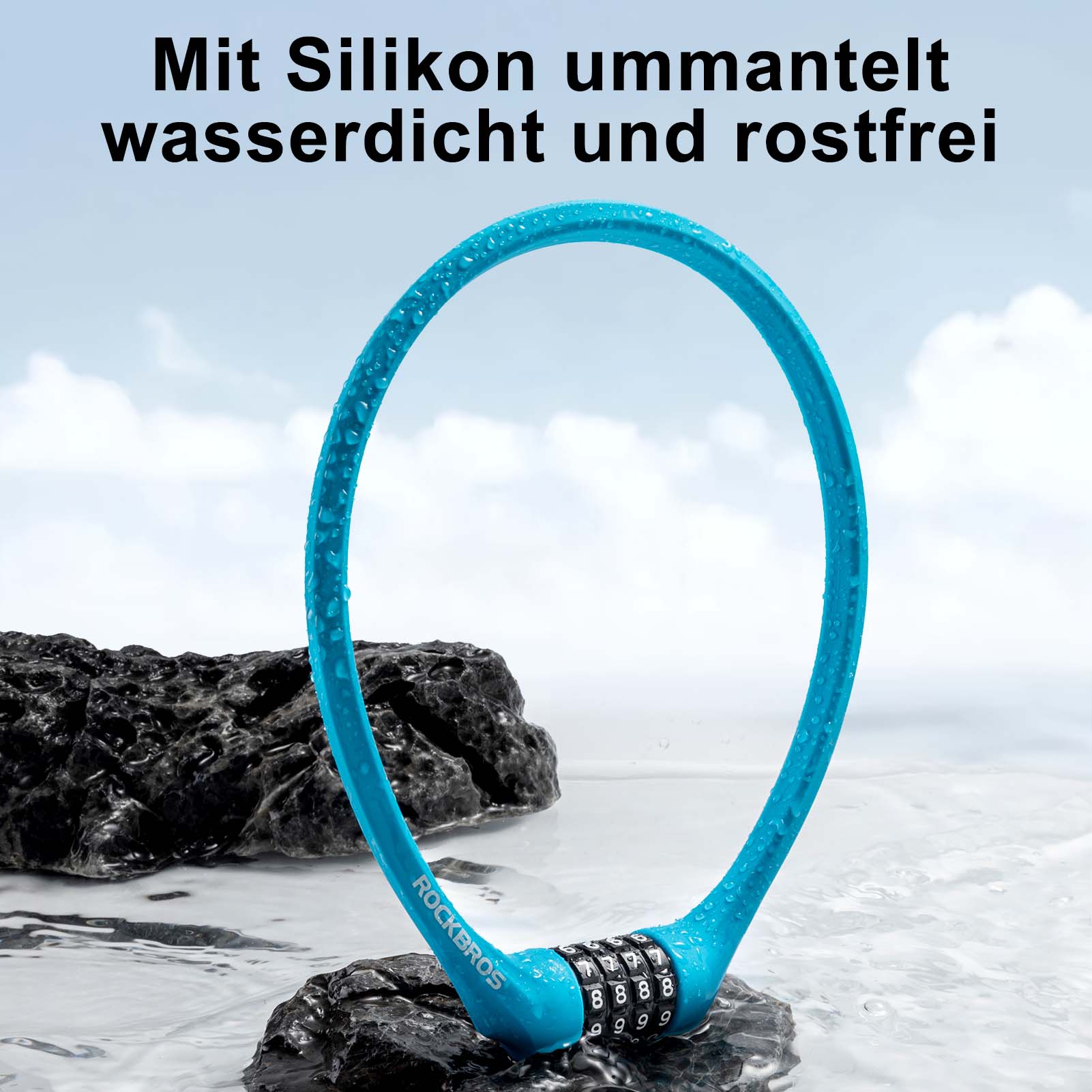 Fahrradschloss mit 4-Stellig Zahlencode 65cm lang - Image 12