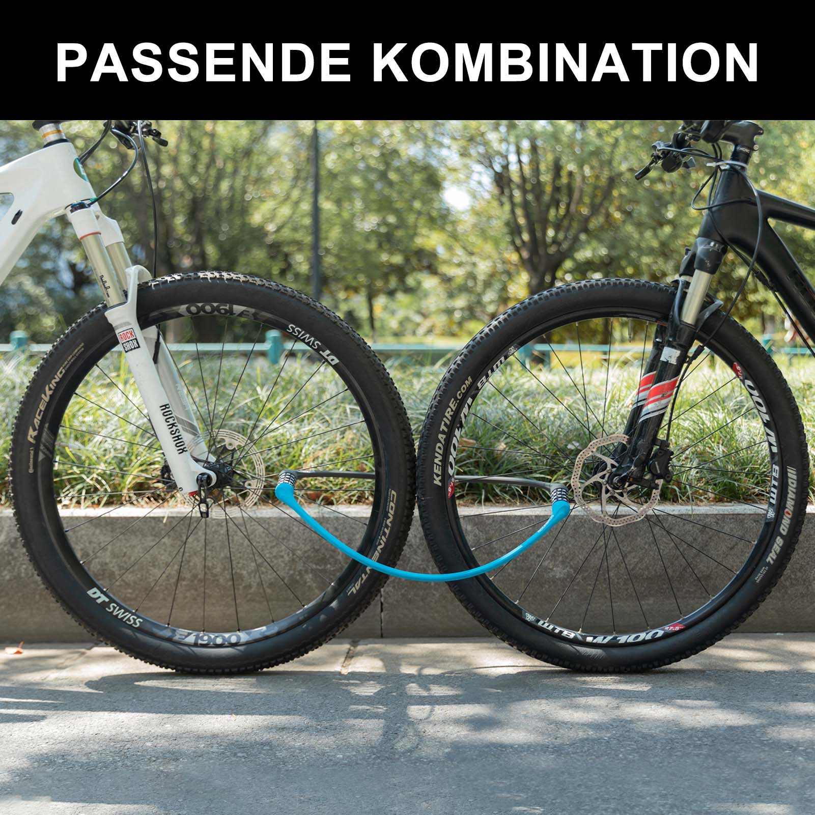 Fahrradschloss mit 4-Stellig Zahlencode 65cm lang - Image 7