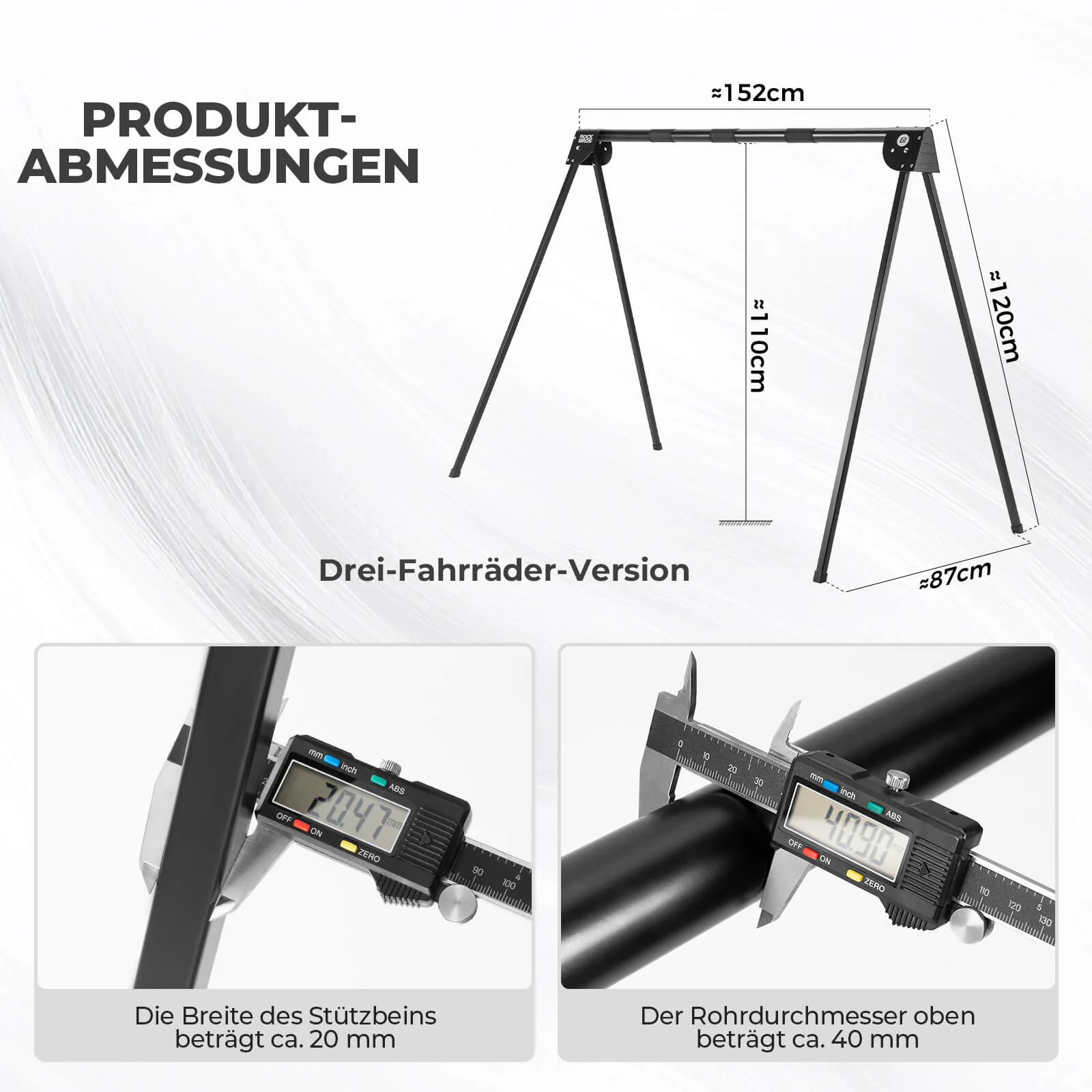 Fahrradständer Aufhängebügel Faltbar Rostfrei Tragfähig bis 80/120 kg - Image 8