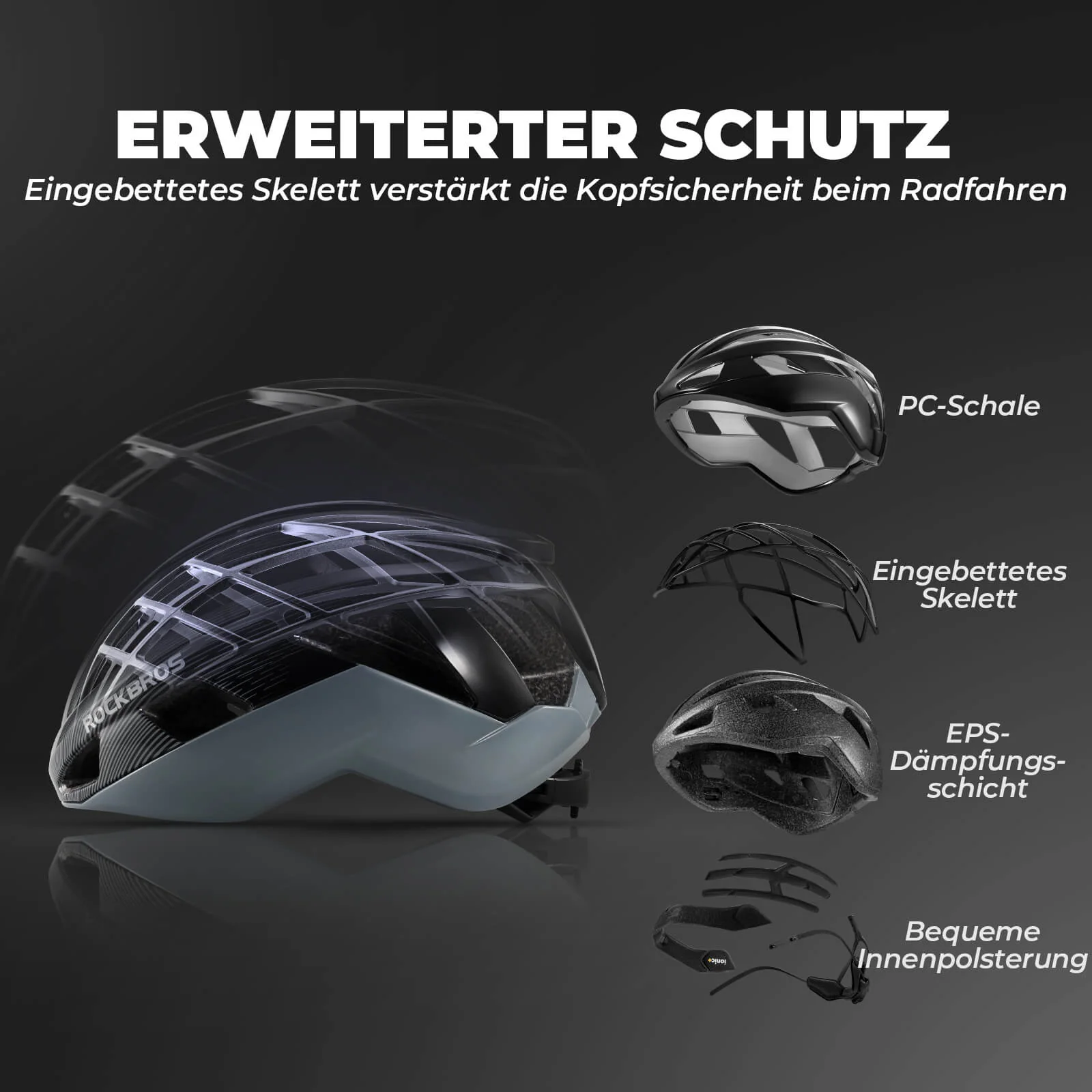 Integrierter Fahrradhelm Stoßfest Verstellbar - Image 15