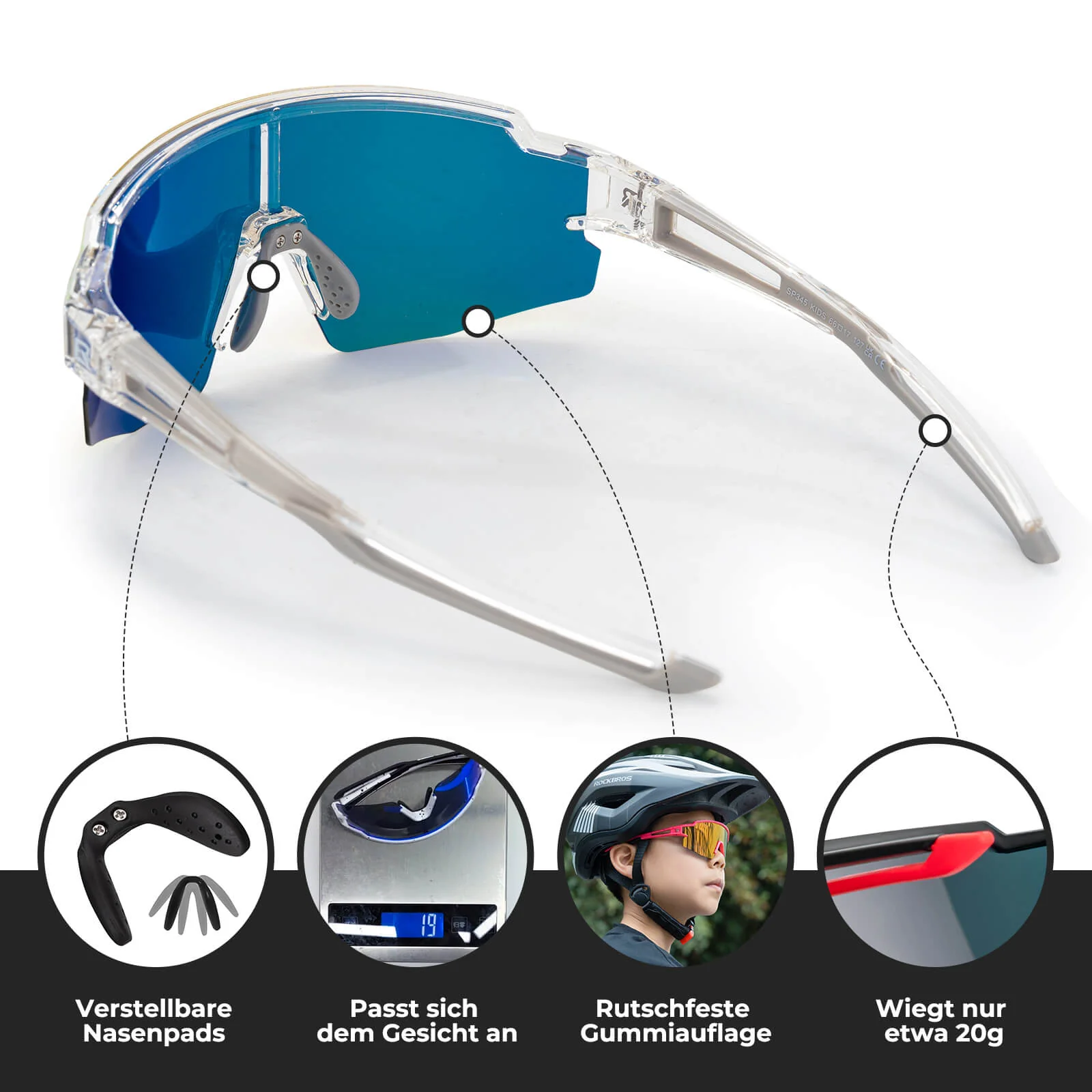 Kinder Fahrradbrille Polarisiert UV400 Schutz - Image 23