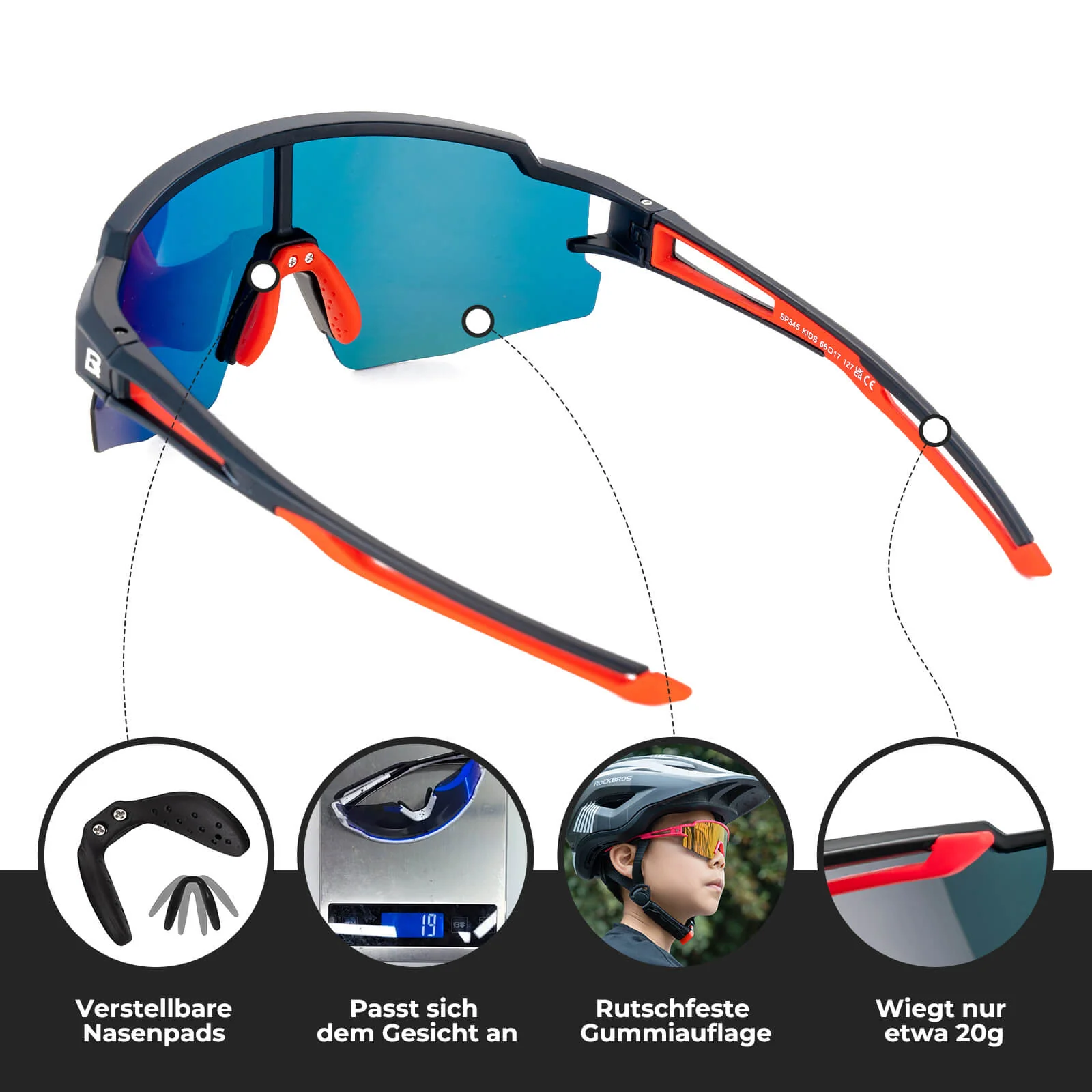 Kinder Fahrradbrille Polarisiert UV400 Schutz - Image 24