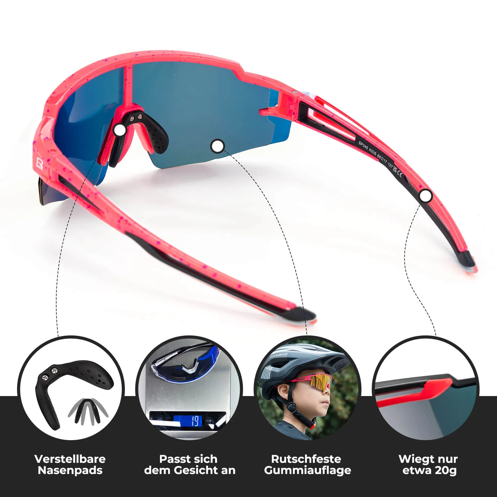 Kinder Fahrradbrille Polarisiert UV400 Schutz - Image 25
