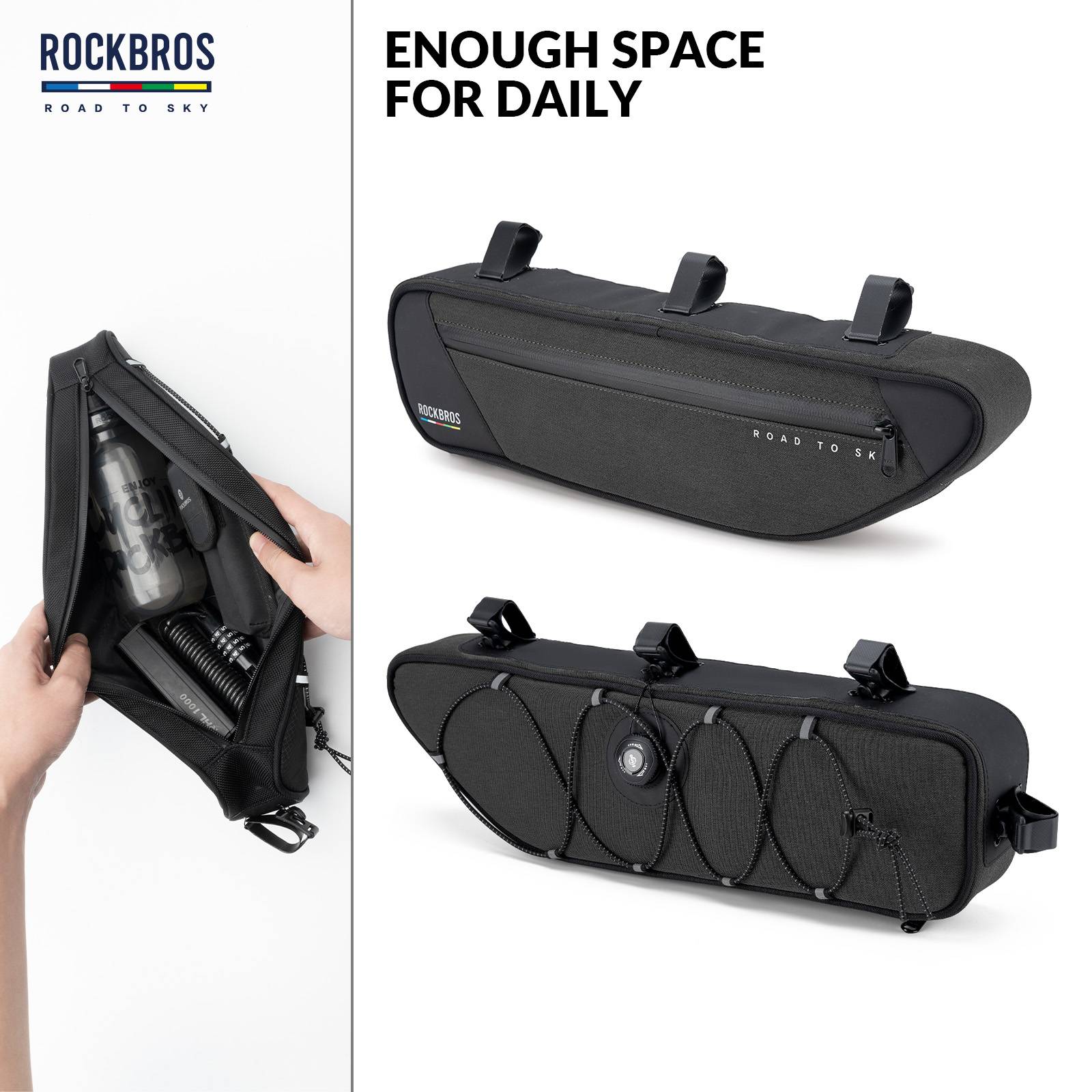 ROAD TO SKY Reflektierende Wasserdichte Fahrrad 2L Dreieckstasche - Image 31