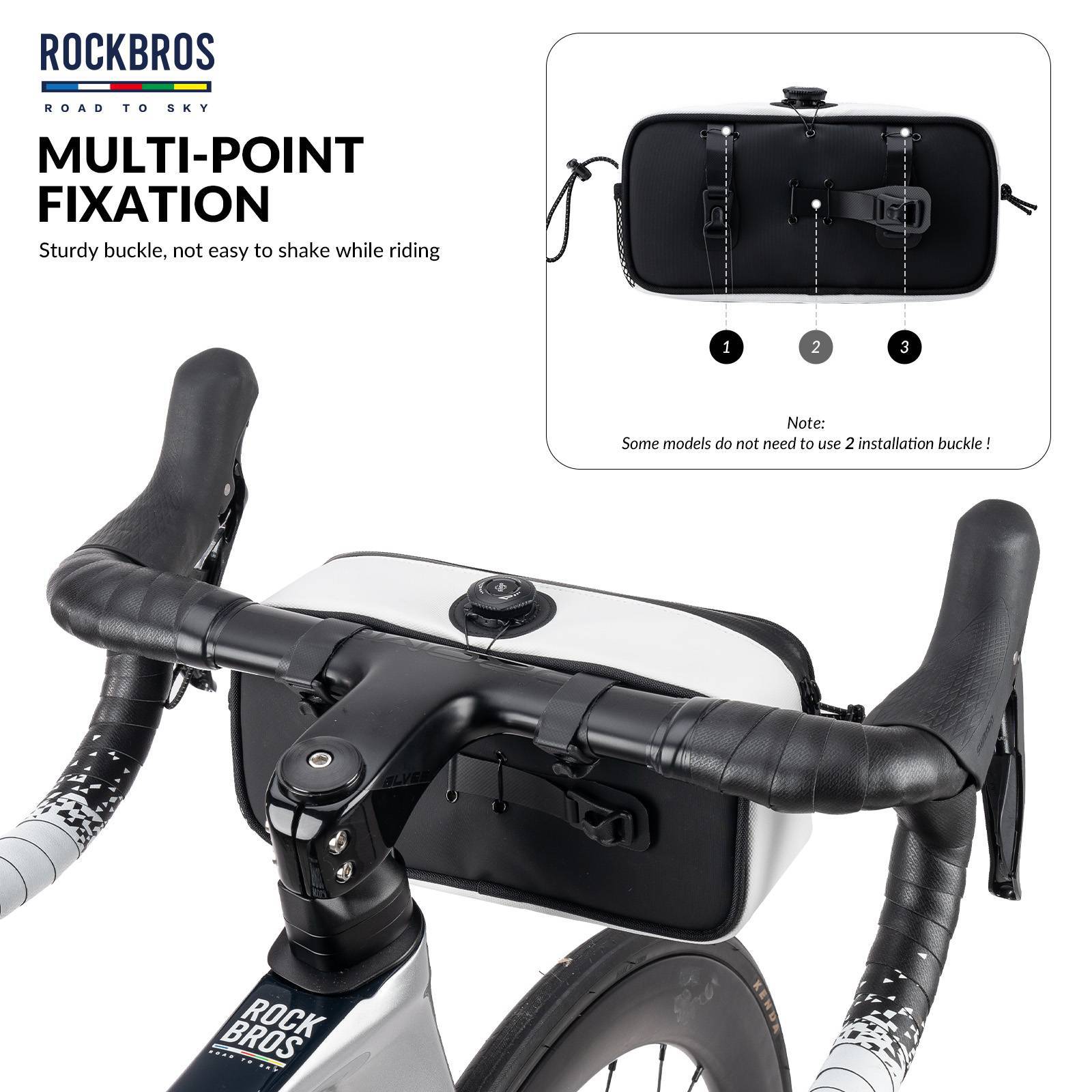 ROAD TO SKY Wasserdichte reflektierende Fahrradlenkertasche - Image 12