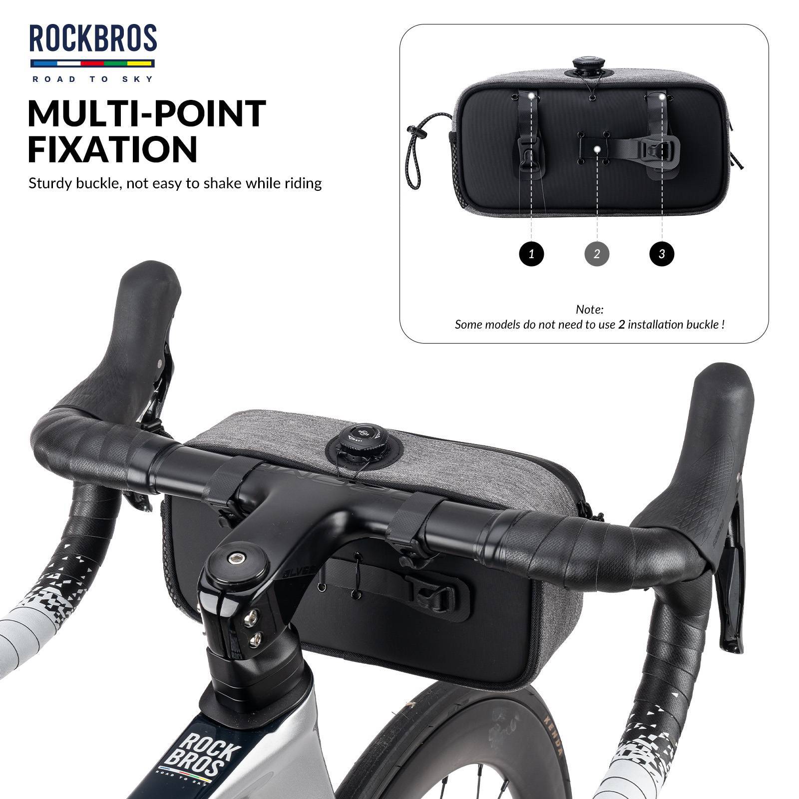 ROAD TO SKY Wasserdichte reflektierende Fahrradlenkertasche - Image 27