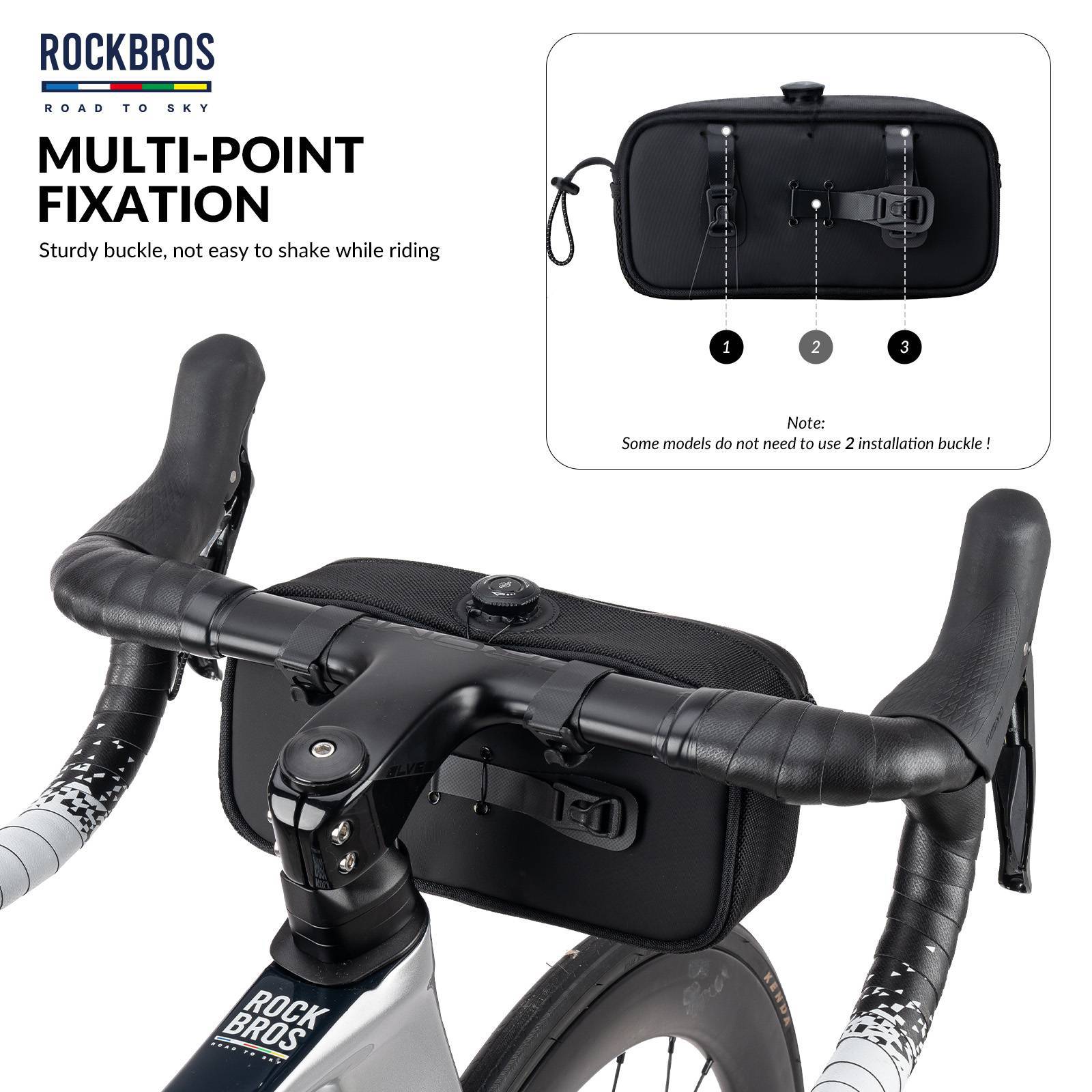 ROAD TO SKY Wasserdichte reflektierende Fahrradlenkertasche - Image 33