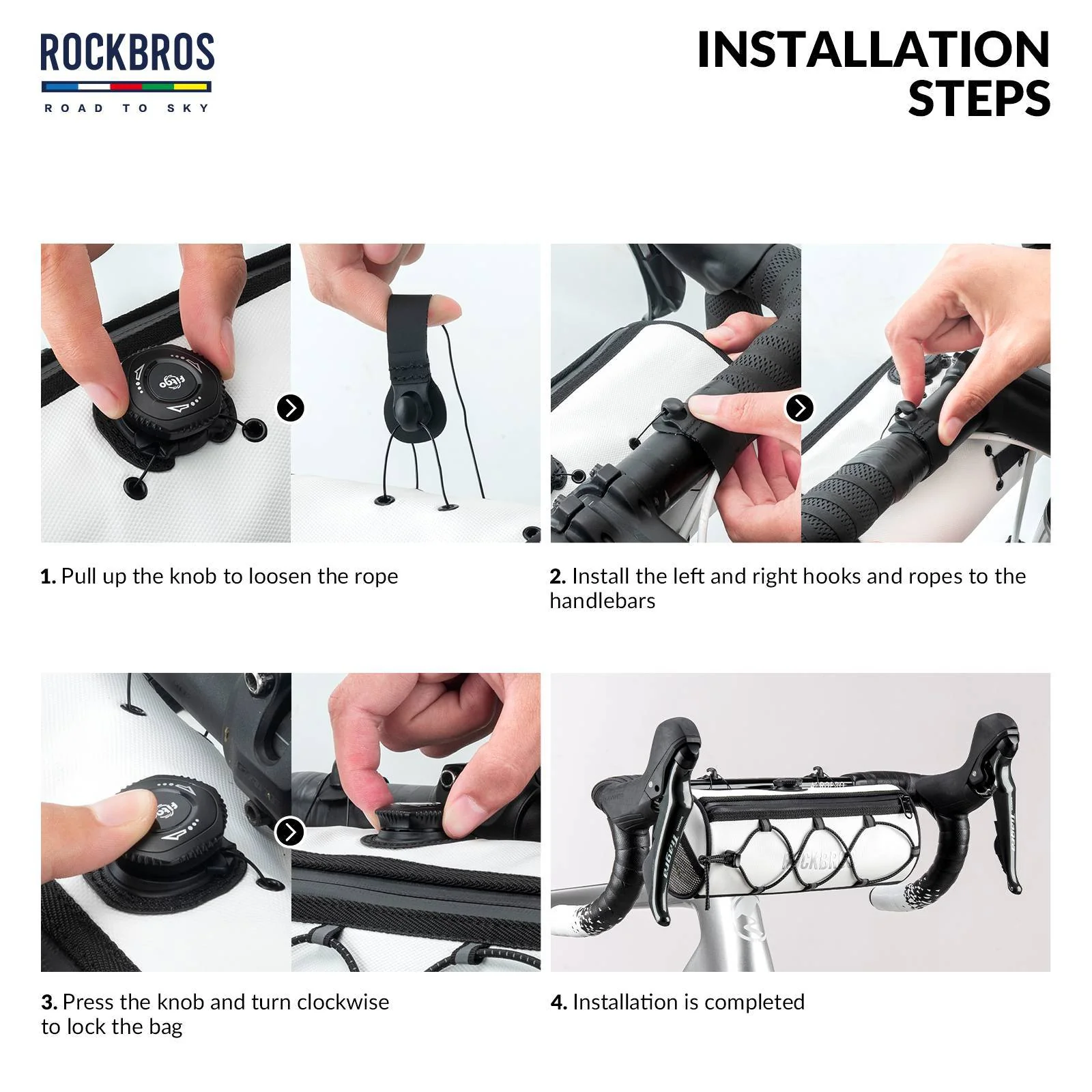 ROAD TO SKY Wasserdichte Reflektierende Zylindrische Lenkertasche - Image 15