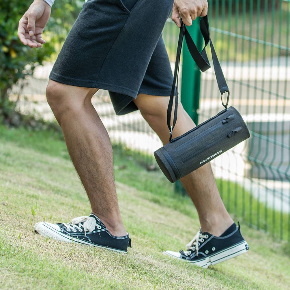 ROCKBROS 3 in 1 Wasserdichte Lenkertasche Zylindrisch Tragbar 2L - Image 7