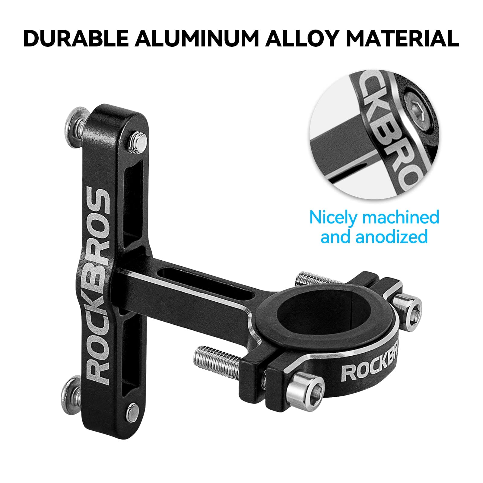 ROCKBROS Alu Universal Flaschenhalter Adapter für Fahrrad und Motorrad - Image 15