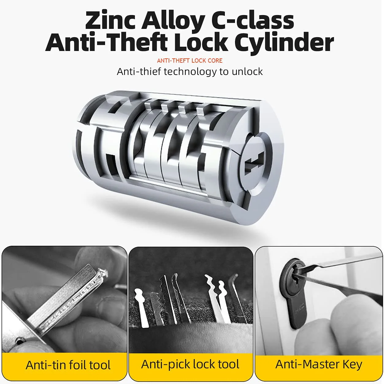 ROCKBROS Fahrrad Bügelschloss für Fahrräder & Motorräder aus legiertem - Image 3