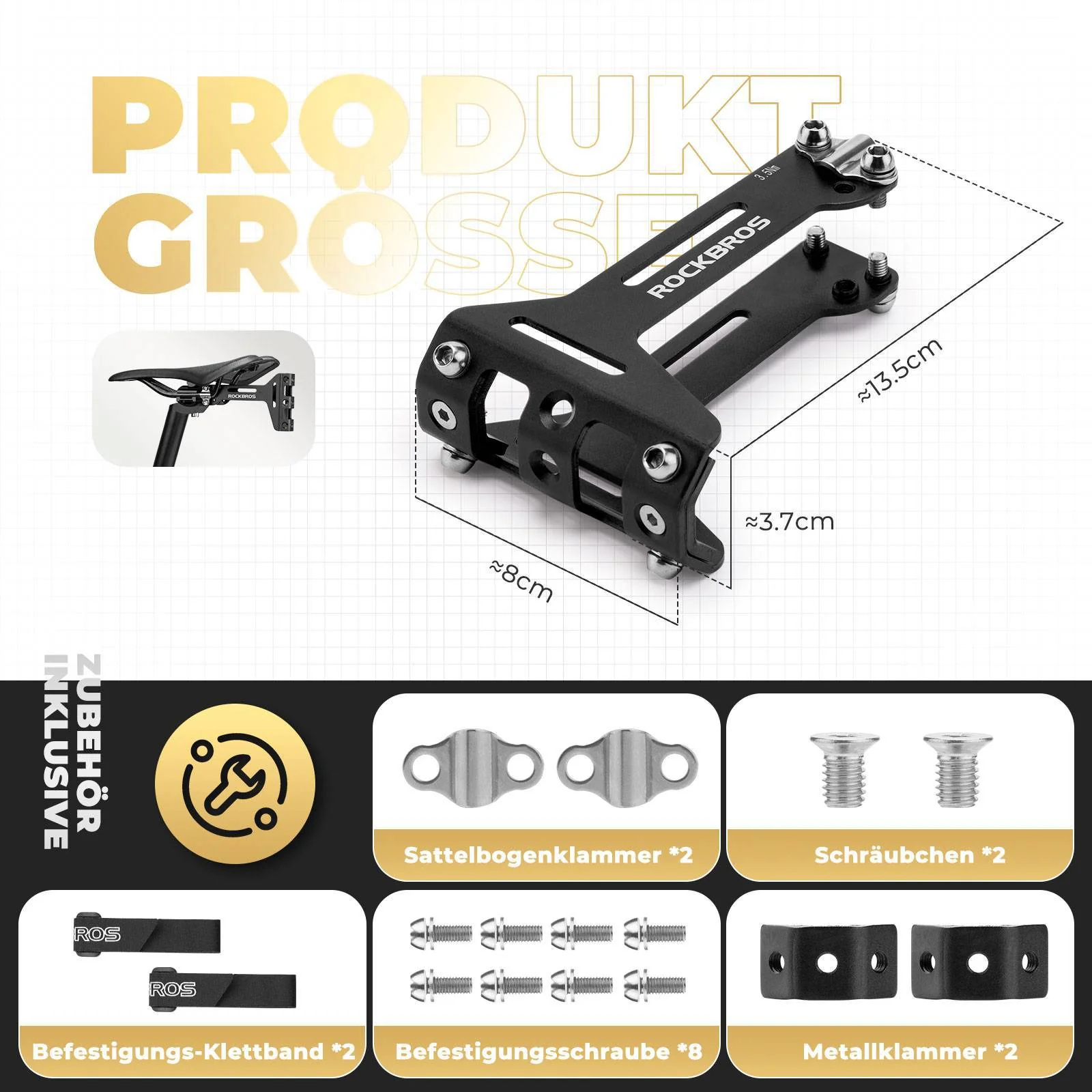 ROCKBROS Fahrrad Flaschenhalter Adapter Aluminum Einstellbar Halterung - Image 4