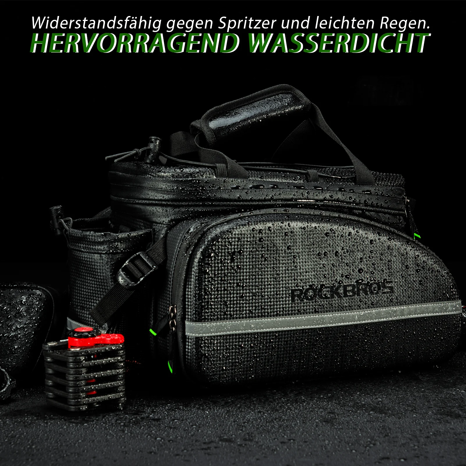 ROCKBROS Fahrrad Gepäckträgertasche 10-35L Wasserdicht Transporttasche - Image 4