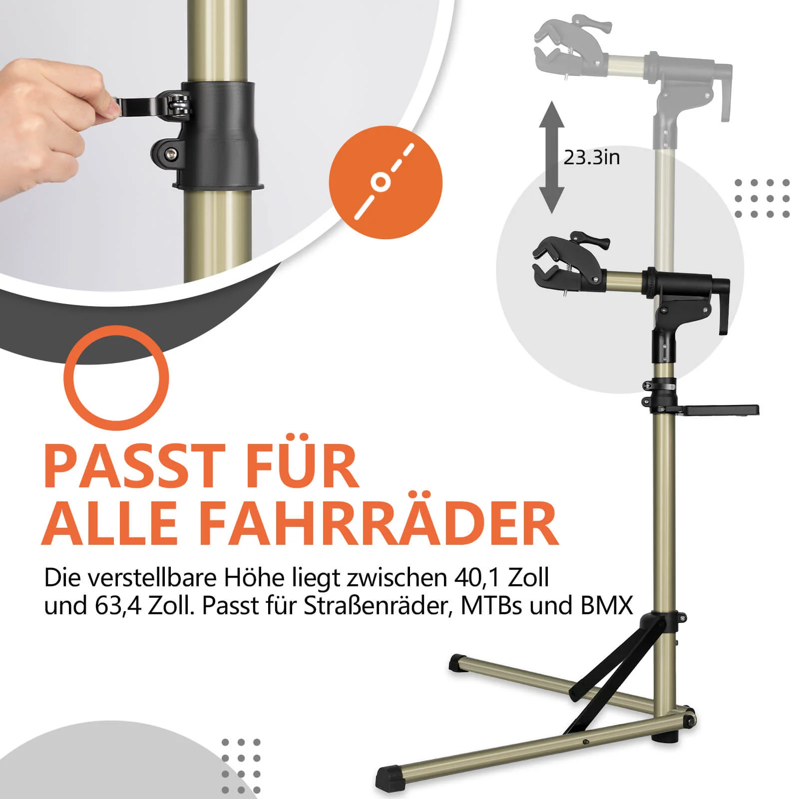 ROCKBROS Fahrrad Montageständer Fahrradhalter 65lbs für MTB Rennrad E-Bike - Image 3