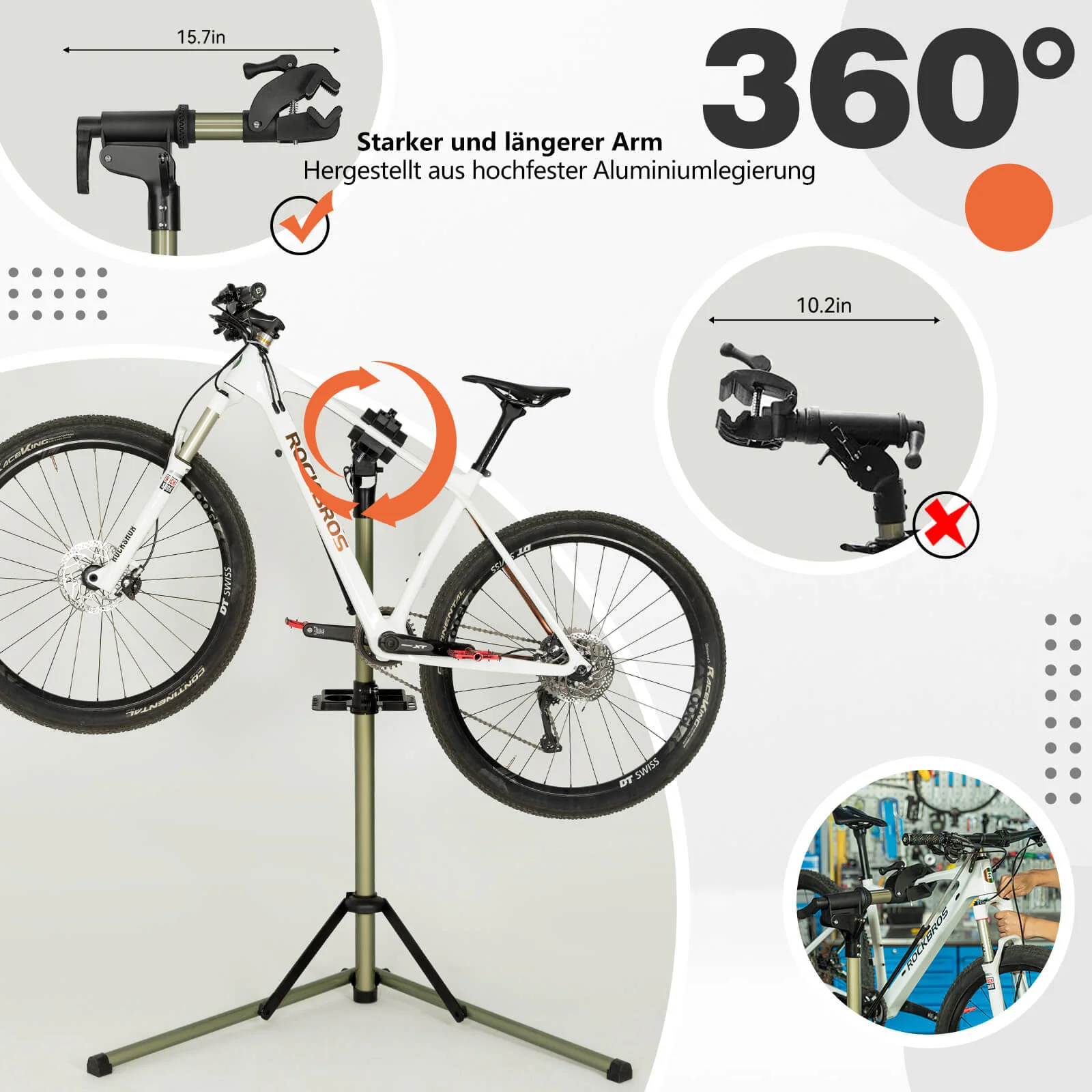 ROCKBROS Fahrrad Montageständer Fahrradhalter 65lbs für MTB Rennrad E-Bike - Image 5
