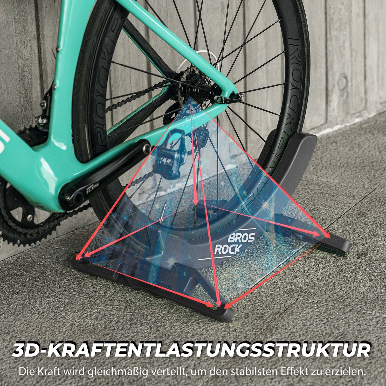 ROCKBROS Fahrrad Parkständer, verstellbare Fahrradständer für 26–80 mm - Image 10