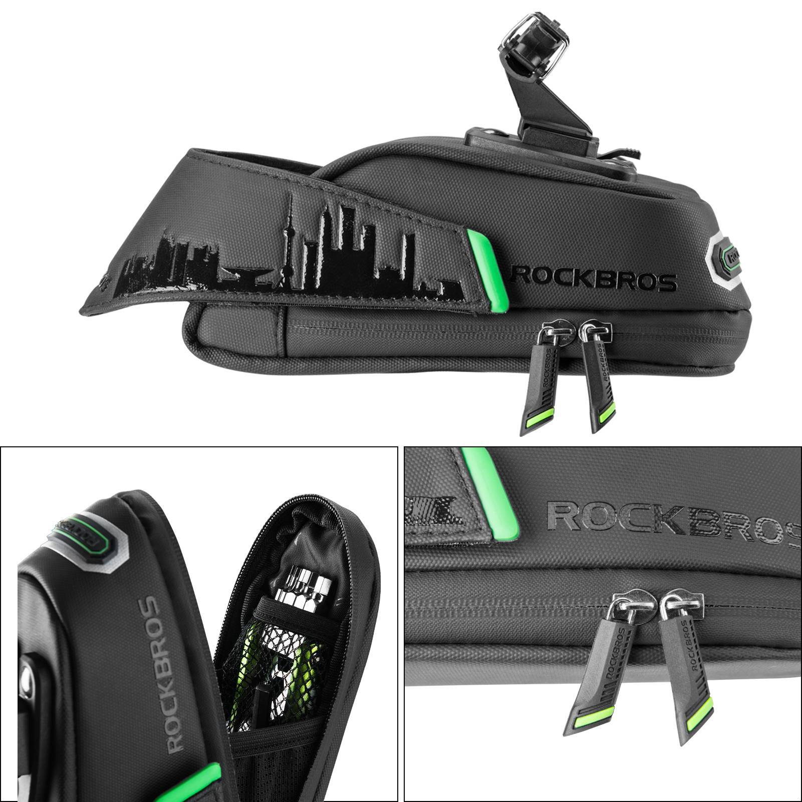 ROCKBROS Fahrrad Satteltasche mit Rücklichthalter wasserdicht 0.7L/0.9L - Image 3