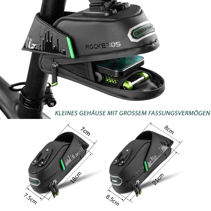 ROCKBROS Fahrrad Satteltasche mit Rücklichthalter wasserdicht 0.7L/0.9L - Image 5