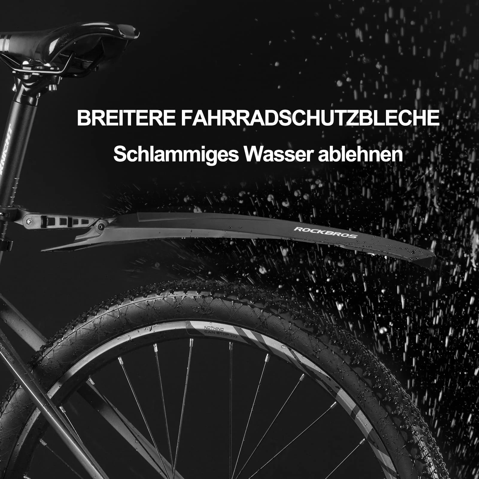 ROCKBROS Fahrrad Schutzblech Set MTB Spritzschutz 26 Zoll Schwarz - Image 6
