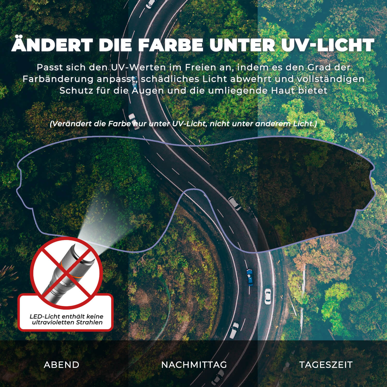 ROCKBROS Fahrradbrille Photochromatisch für Damen und Herren - Image 5