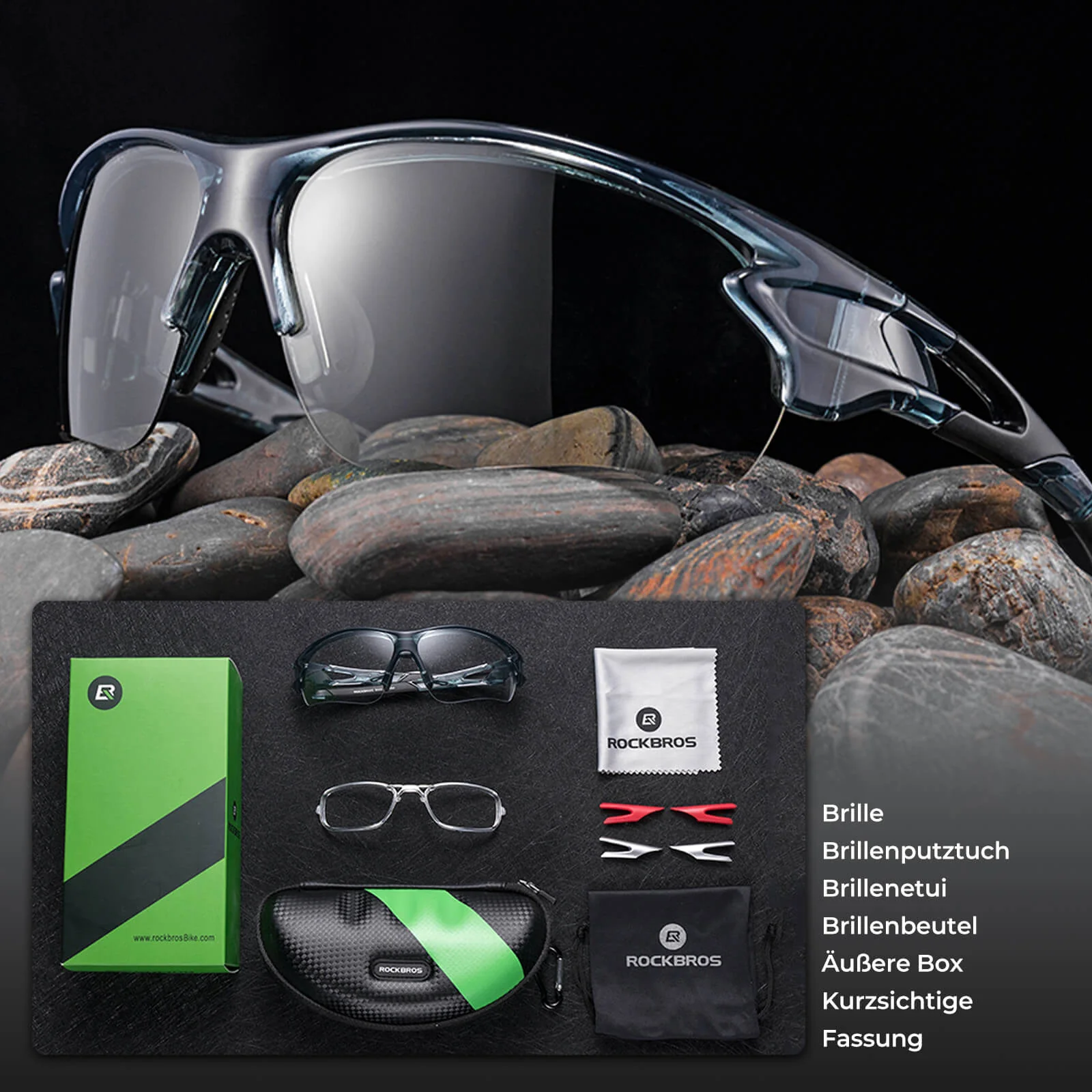 ROCKBROS Fahrradbrille Photochromatisch für Damen und Herren - Image 7