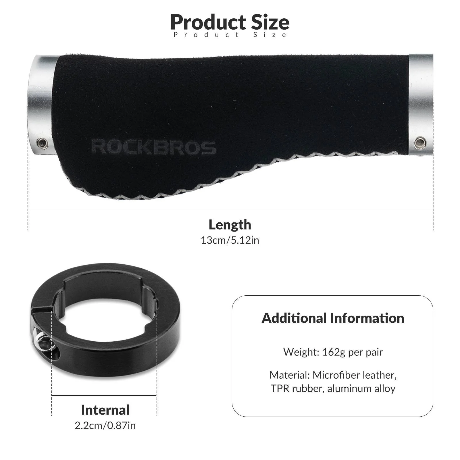 ROCKBROS Fahrradgriffe Ledergriffe für Lenker mit 22,2 mm Durchmesser - Image 28