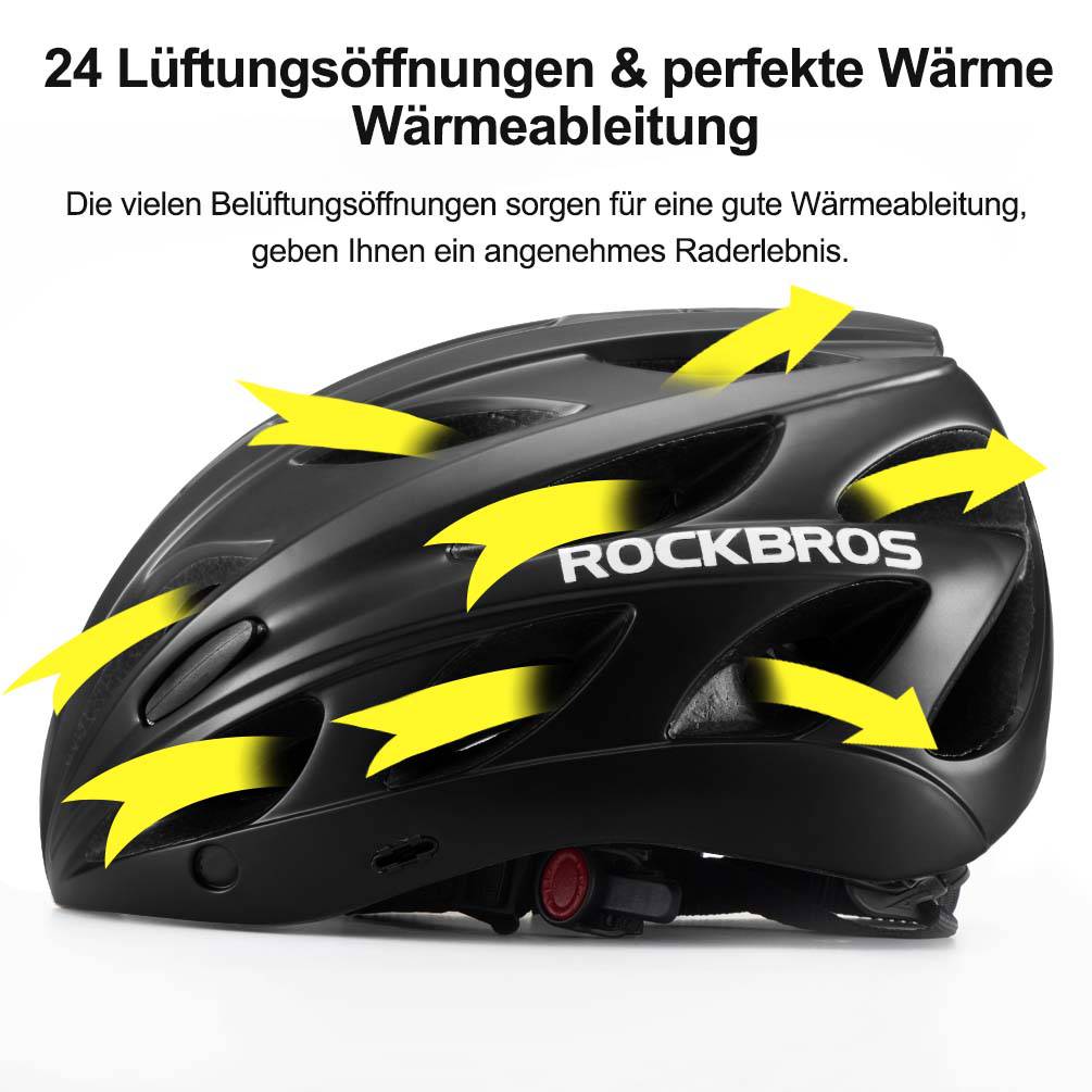 ROCKBROS Fahrradhelm mit integrierter abnehmbarer Magnetbrillen & Visier - Image 12