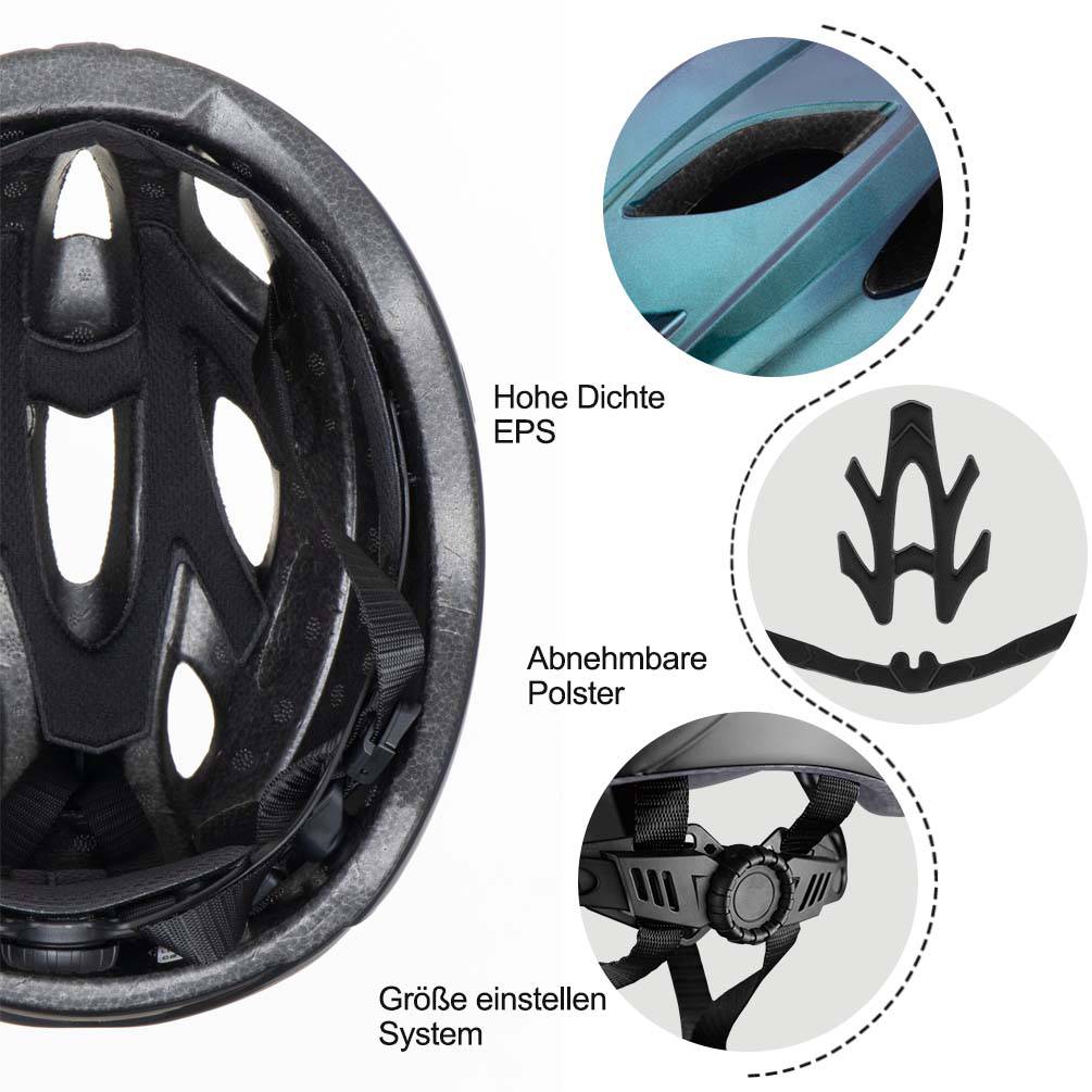 ROCKBROS Fahrradhelm mit integrierter abnehmbarer Magnetbrillen & Visier - Image 13