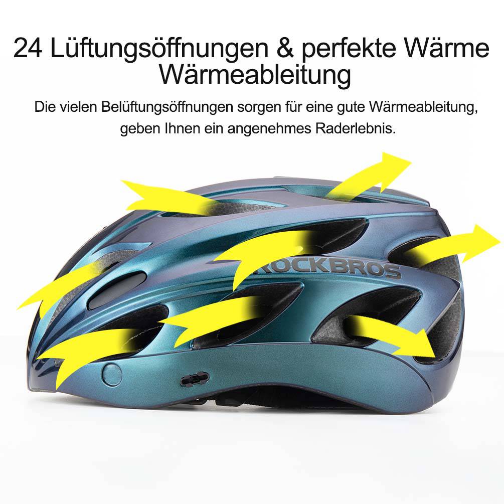 ROCKBROS Fahrradhelm mit integrierter abnehmbarer Magnetbrillen & Visier - Image 18