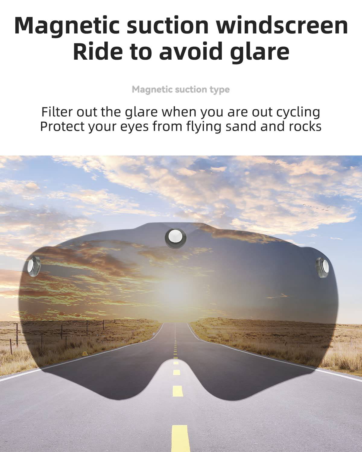 ROCKBROS Fahrradhelm mit integrierter abnehmbarer Magnetbrillen & Visier - Image 22