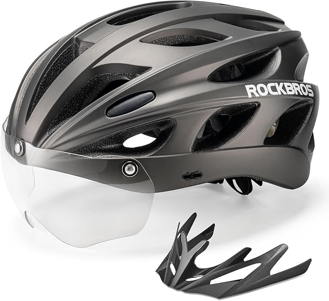 ROCKBROS Fahrradhelm mit integrierter abnehmbarer Magnetbrillen & Visier - Image 29