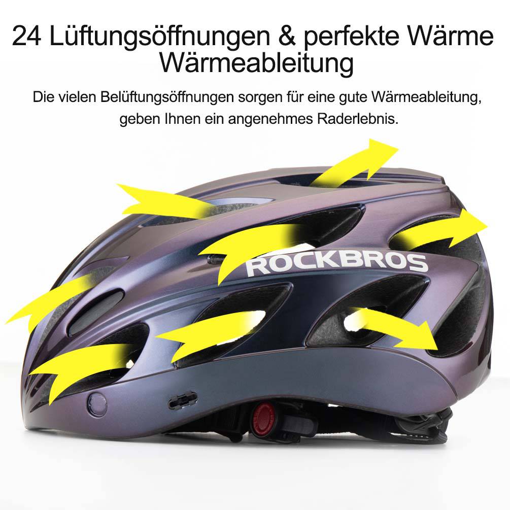 ROCKBROS Fahrradhelm mit integrierter abnehmbarer Magnetbrillen & Visier - Image 9