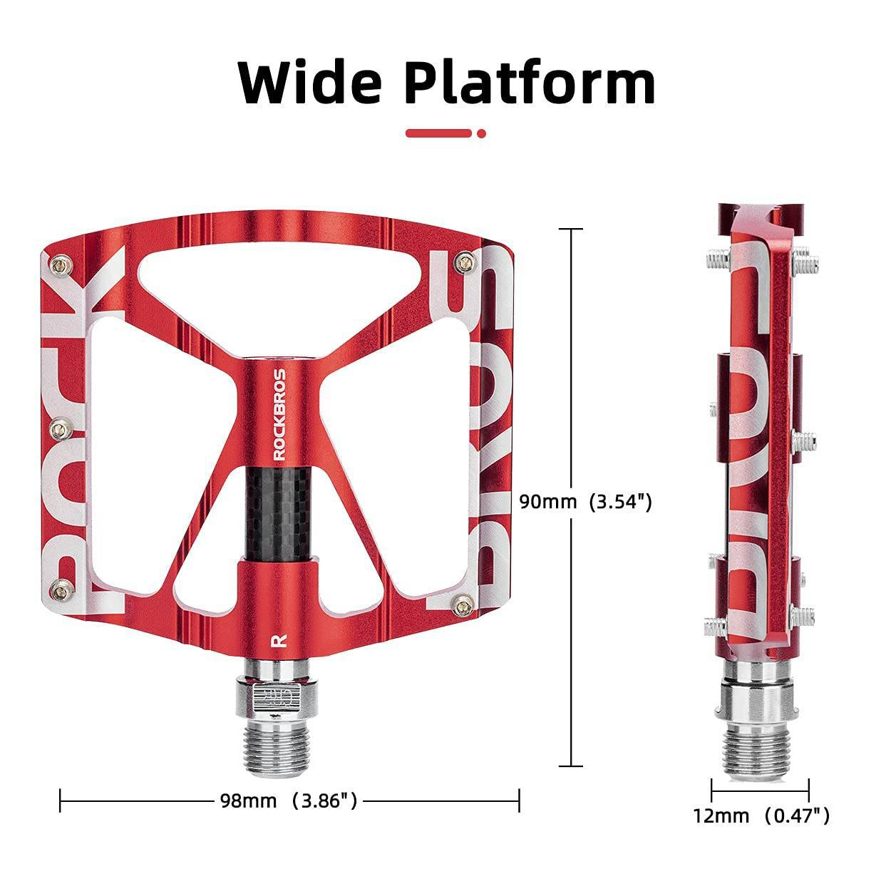 ROCKBROS Fahrradpedale 9/16 Zoll Alu MTB Pedale mit Abgedichtete Lager - Image 6