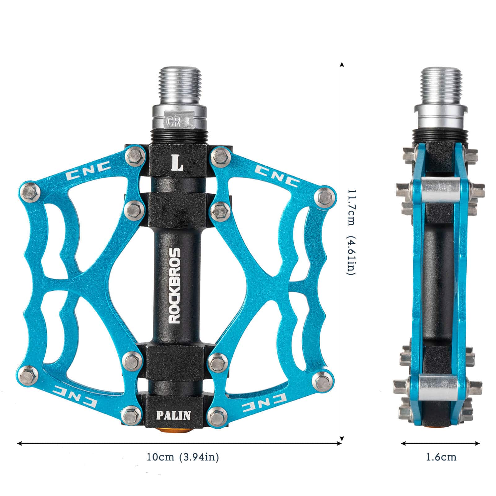 ROCKBROS Fahrradpedale 9/16 Zoll CNC Aluminium mit abgedichteten Lagern - Image 11