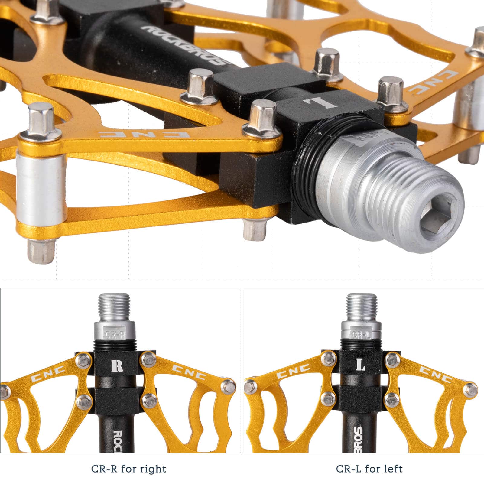 ROCKBROS Fahrradpedale 9/16 Zoll CNC Aluminium mit abgedichteten Lagern - Image 13