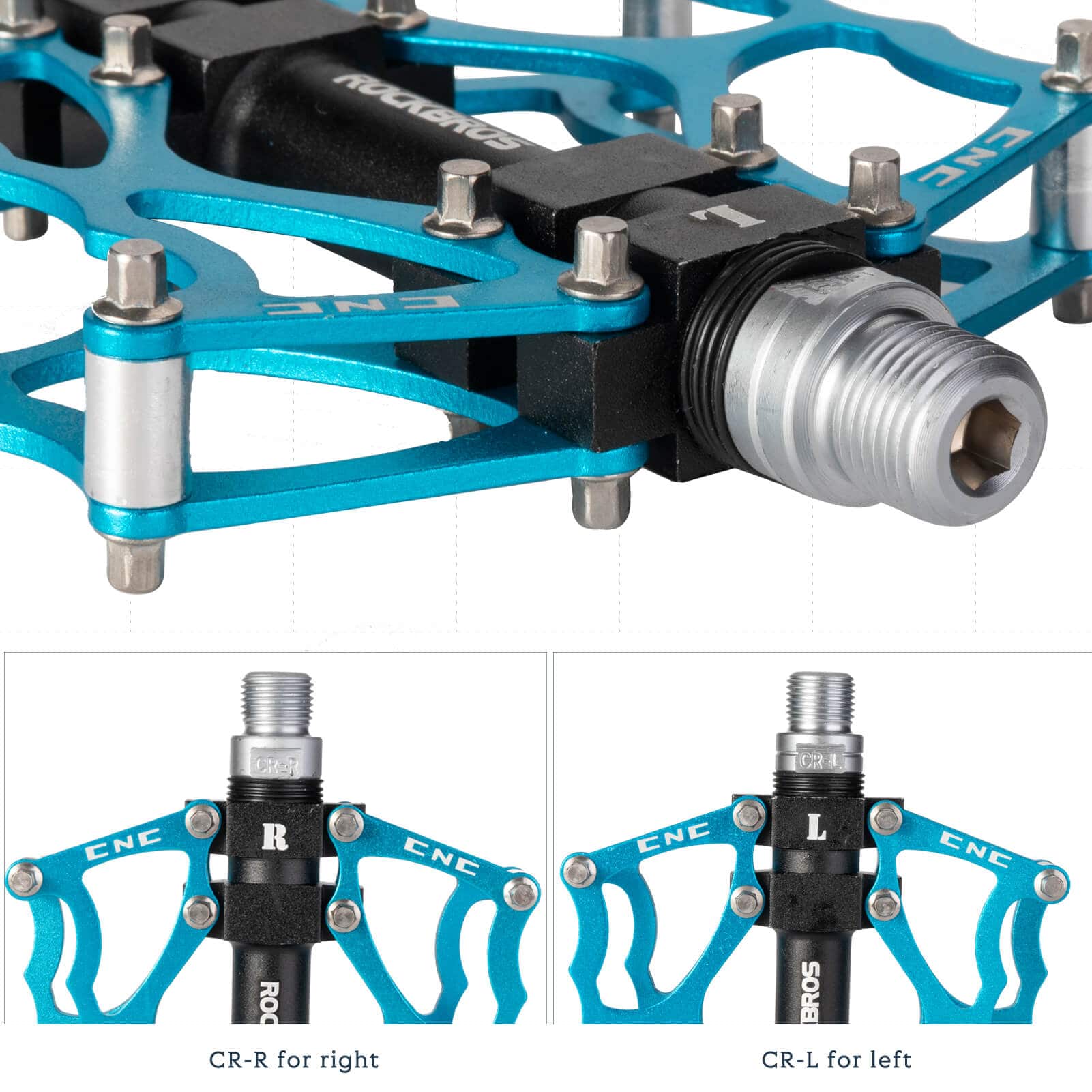 ROCKBROS Fahrradpedale 9/16 Zoll CNC Aluminium mit abgedichteten Lagern - Image 15