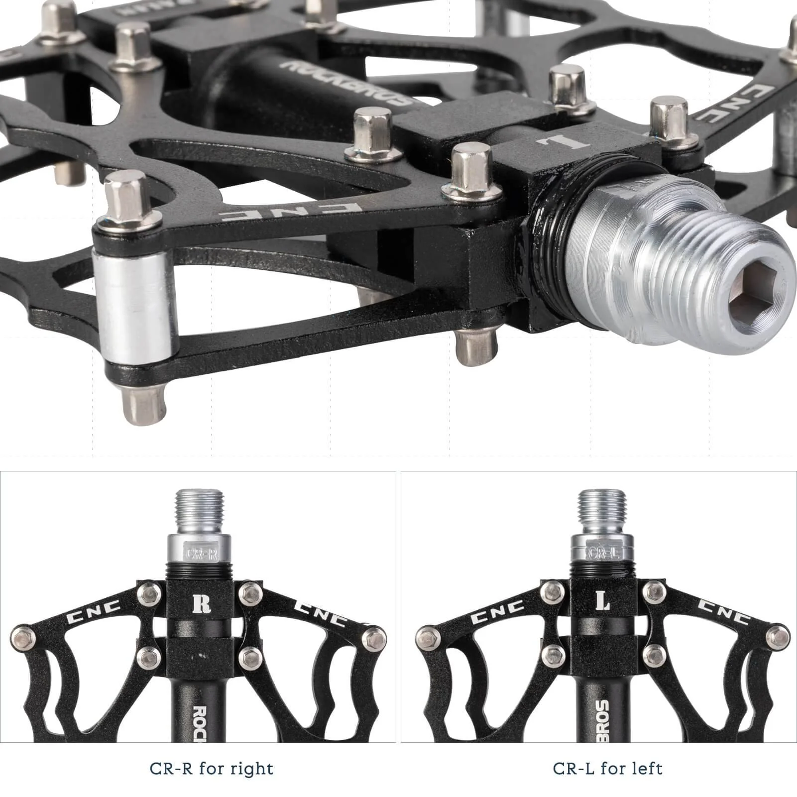ROCKBROS Fahrradpedale 9/16 Zoll CNC Aluminium mit abgedichteten Lagern - Image 16