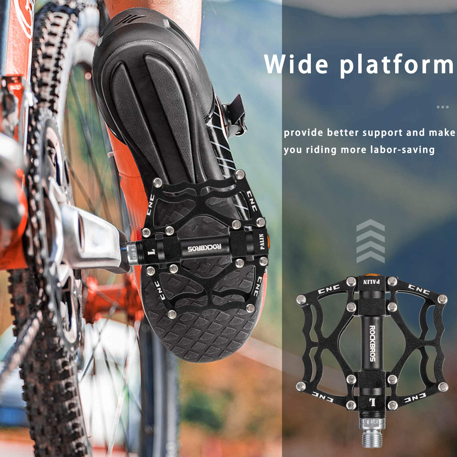 ROCKBROS Fahrradpedale 9/16 Zoll CNC Aluminium mit abgedichteten Lagern - Image 28