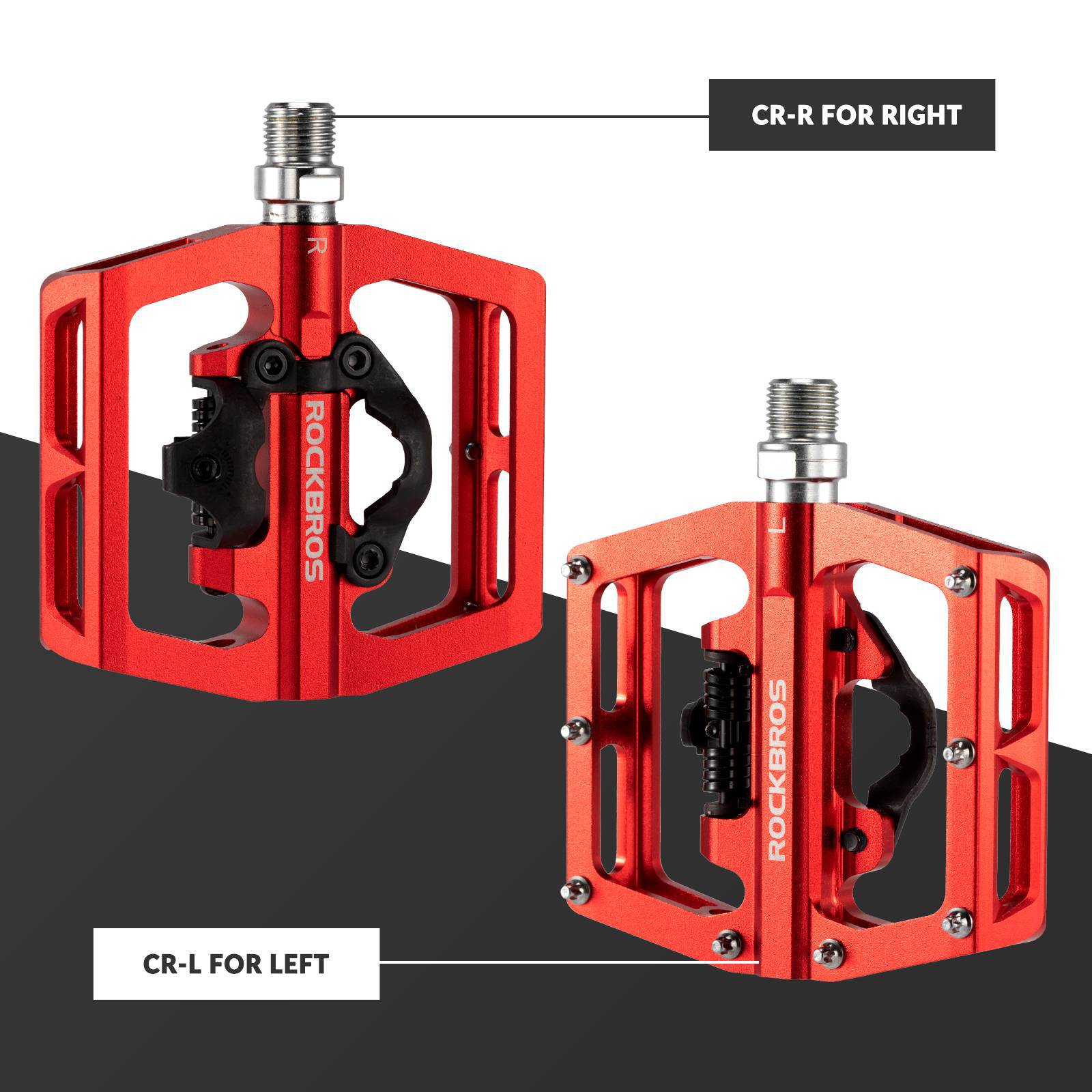 ROCKBROS Fahrradpedale Alu 2 in 1 SPD Pedale für MTB Rennrad Stadtrad - Image 12