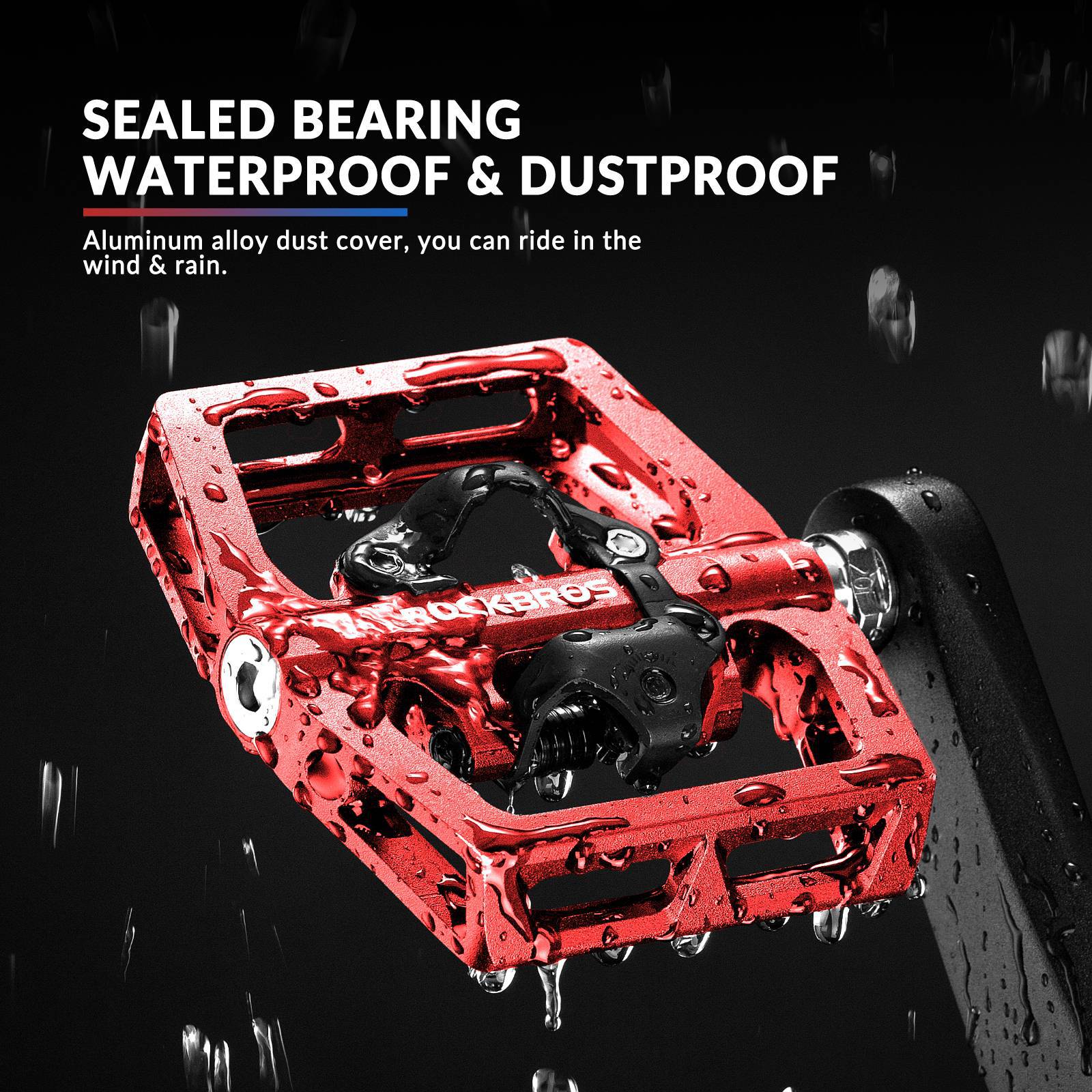 ROCKBROS Fahrradpedale Alu 2 in 1 SPD Pedale für MTB Rennrad Stadtrad - Image 13