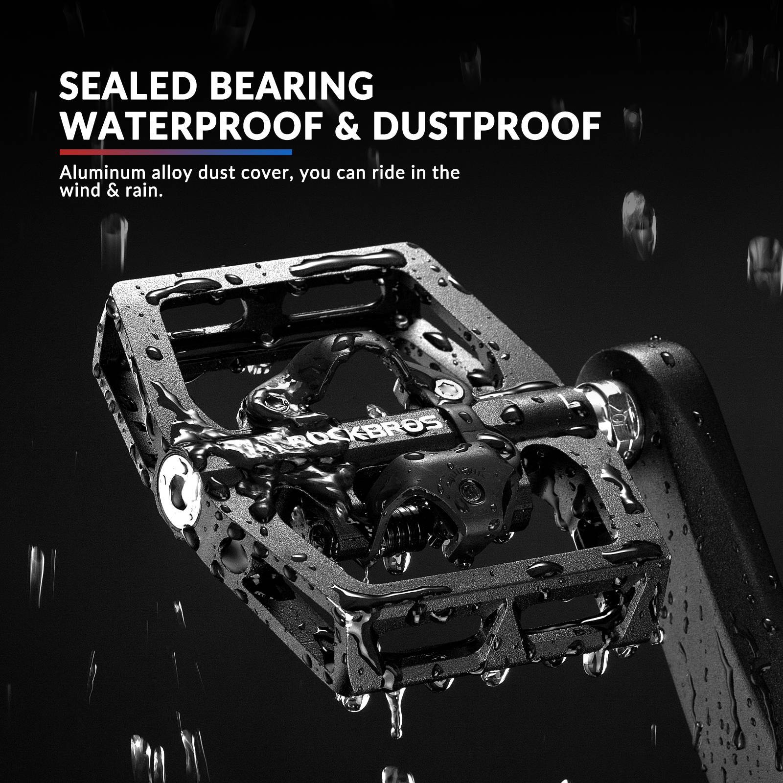 ROCKBROS Fahrradpedale Alu 2 in 1 SPD Pedale für MTB Rennrad Stadtrad - Image 19