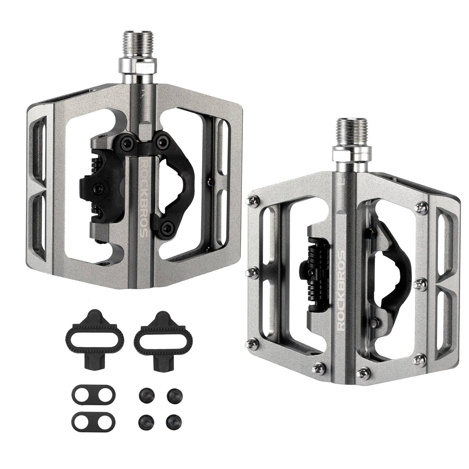 ROCKBROS Fahrradpedale Alu 2 in 1 SPD Pedale für MTB Rennrad Stadtrad - Image 4
