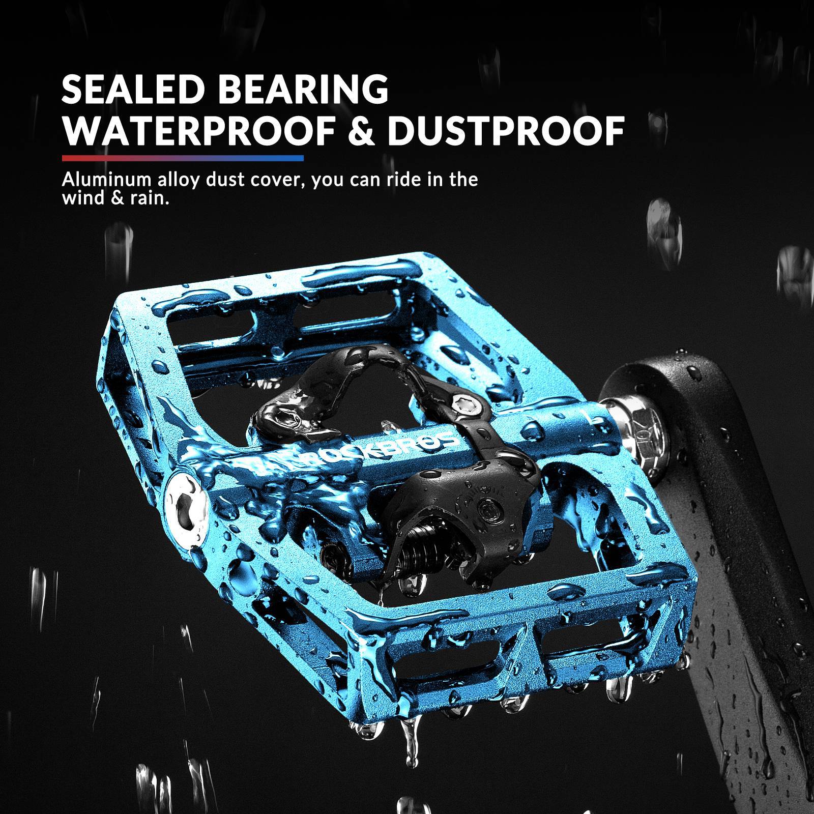 ROCKBROS Fahrradpedale Alu 2 in 1 SPD Pedale für MTB Rennrad Stadtrad - Image 8