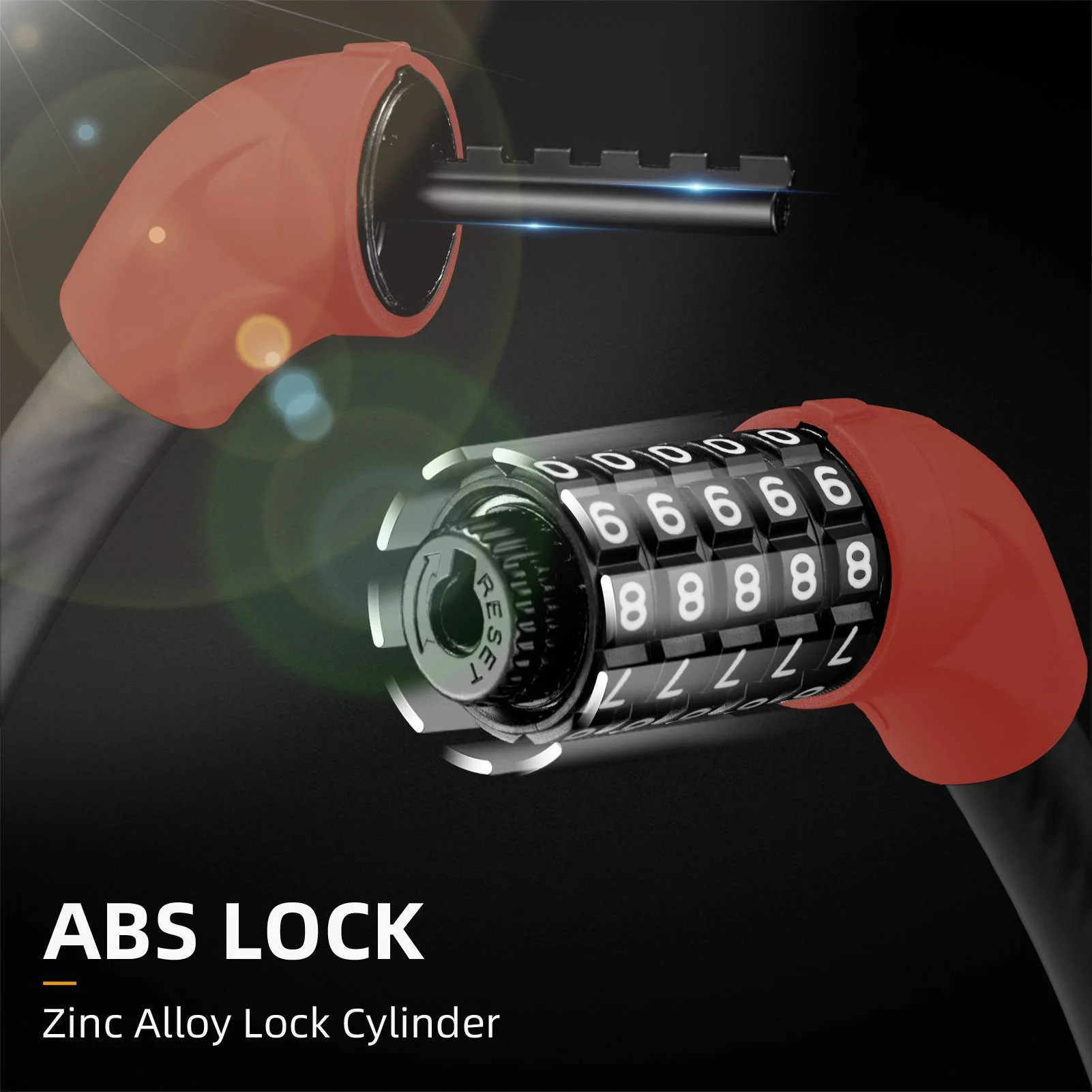 ROCKBROS Fahrradschloss 5-stelliges Kabelschloss - Image 7