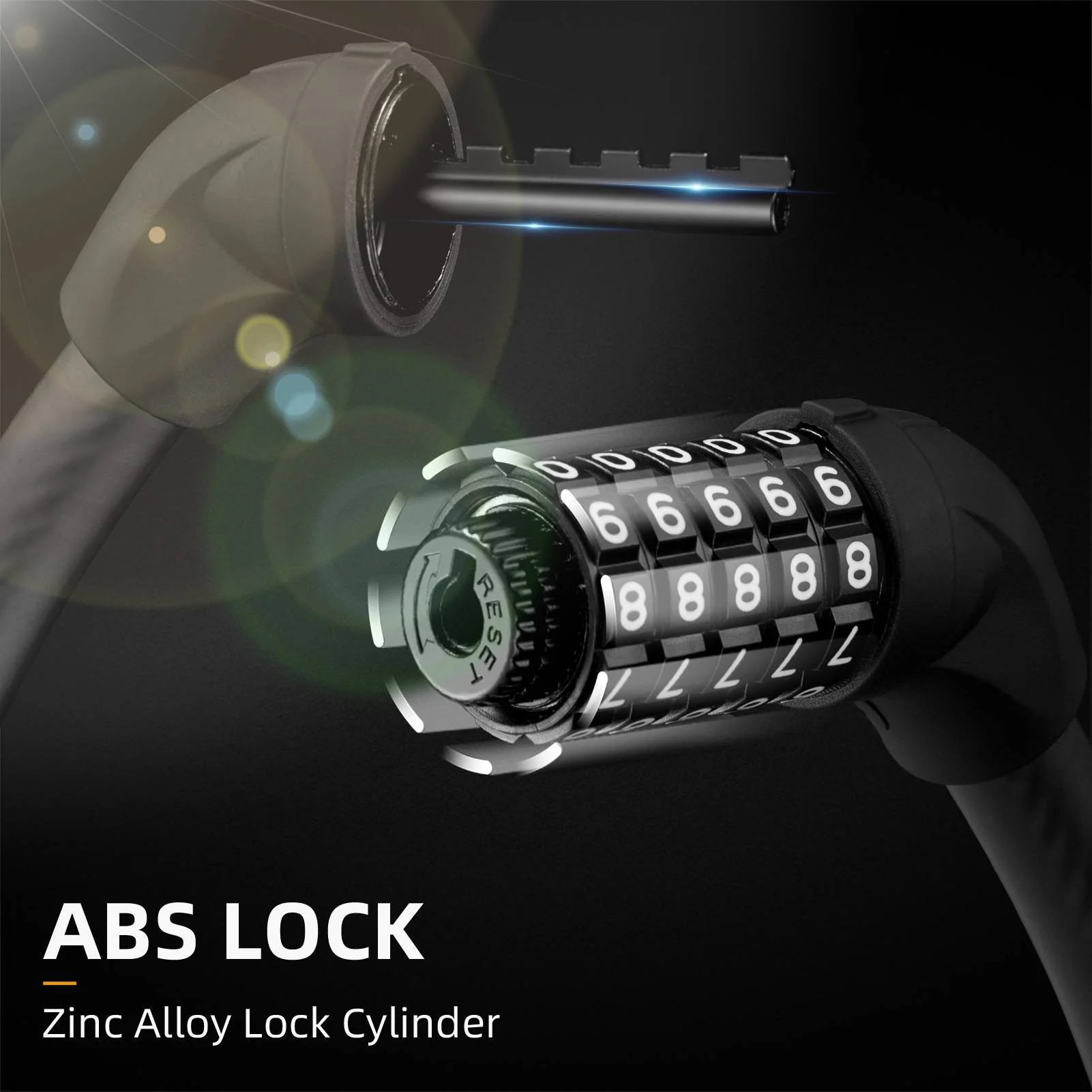 ROCKBROS Fahrradschloss 5-stelliges Kabelschloss - Image 9