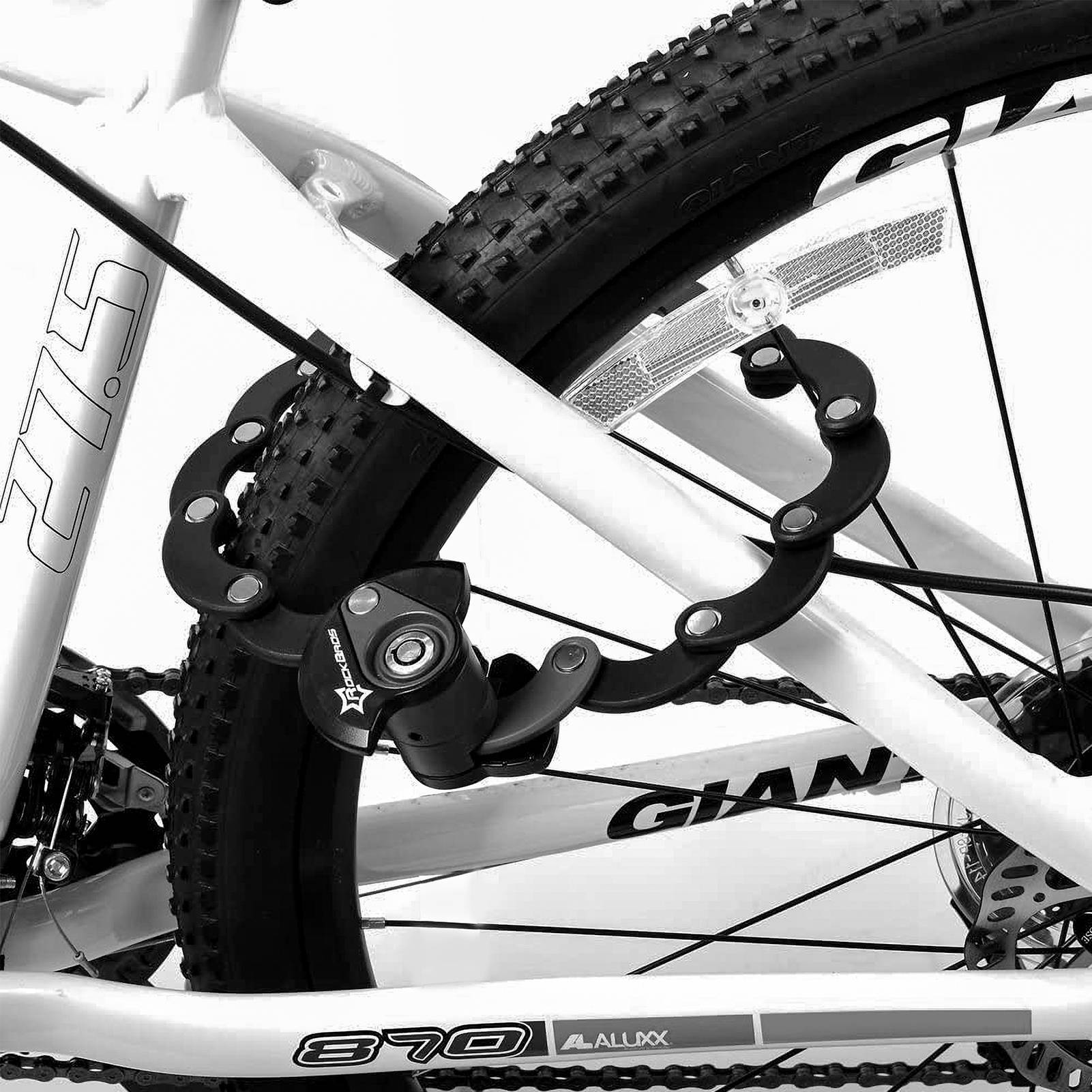 ROCKBROS Fahrradschloss Faltschloss 70 cm Lang Schwarz - Image 4