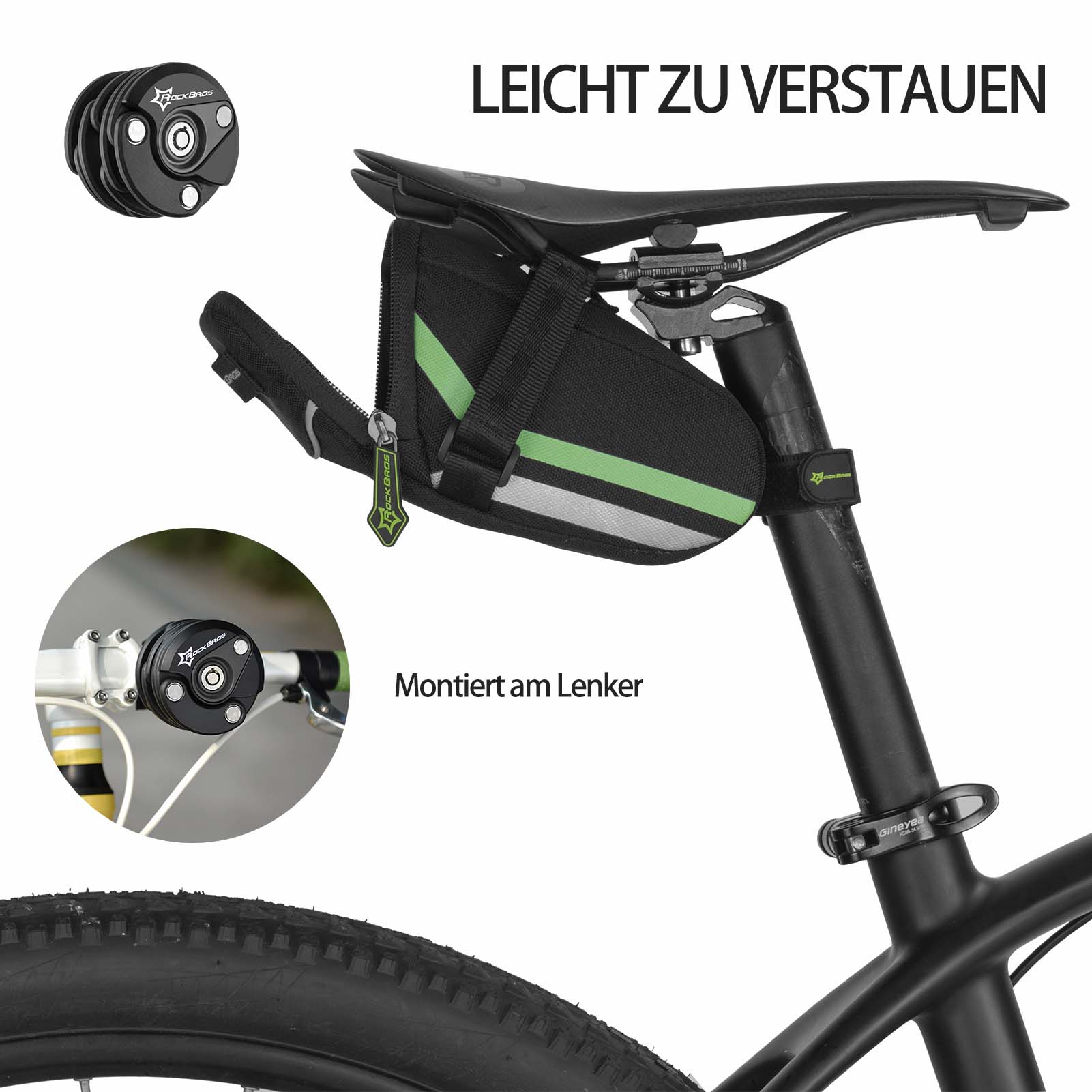ROCKBROS Fahrradschloss Faltschloss 70 cm Lang Schwarz - Image 5